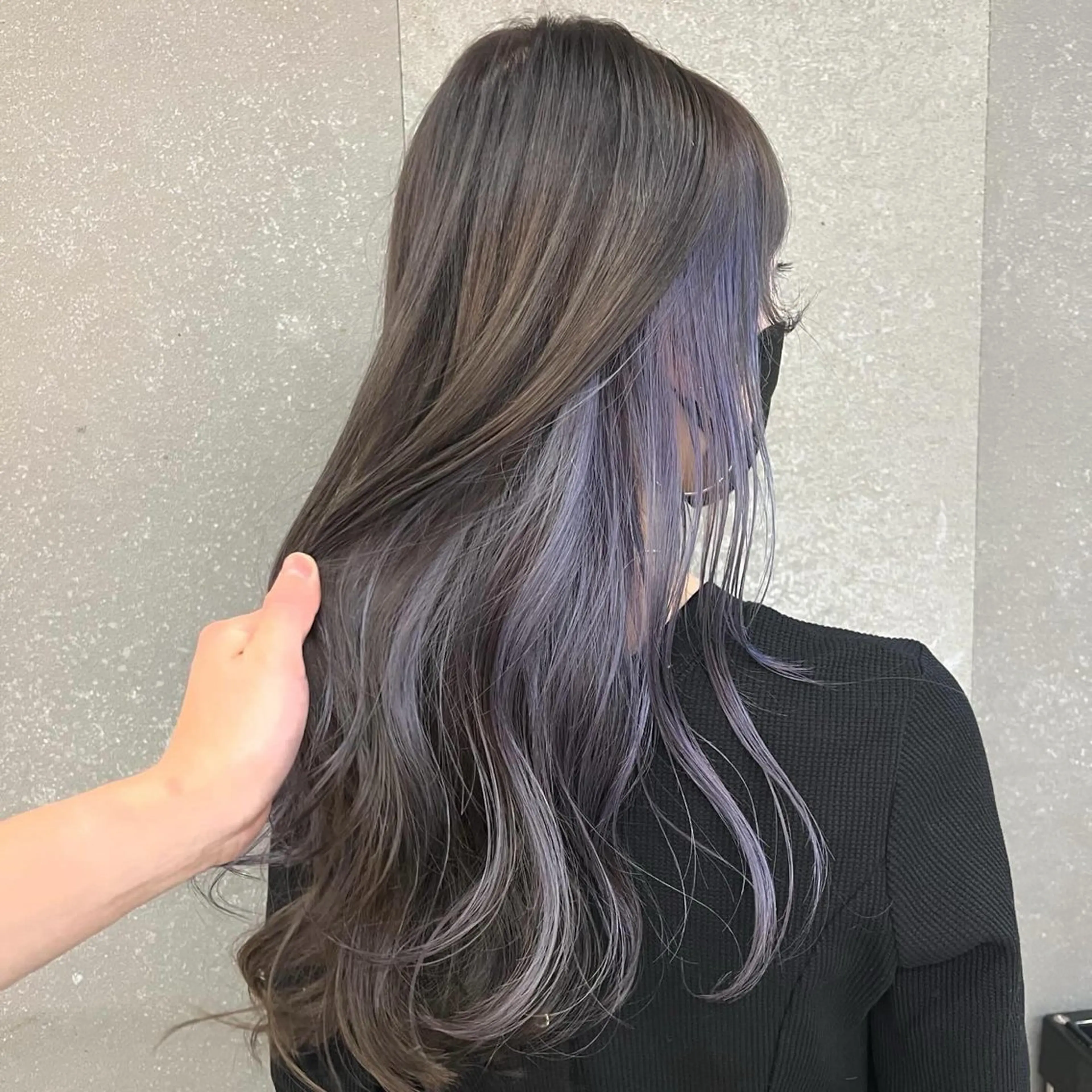 ロング カラー ブリーチ ダブルカラー ラベンダーカラー Elissumeda所属・ブリーチ特化 梅田本多翔のヘアスタイル