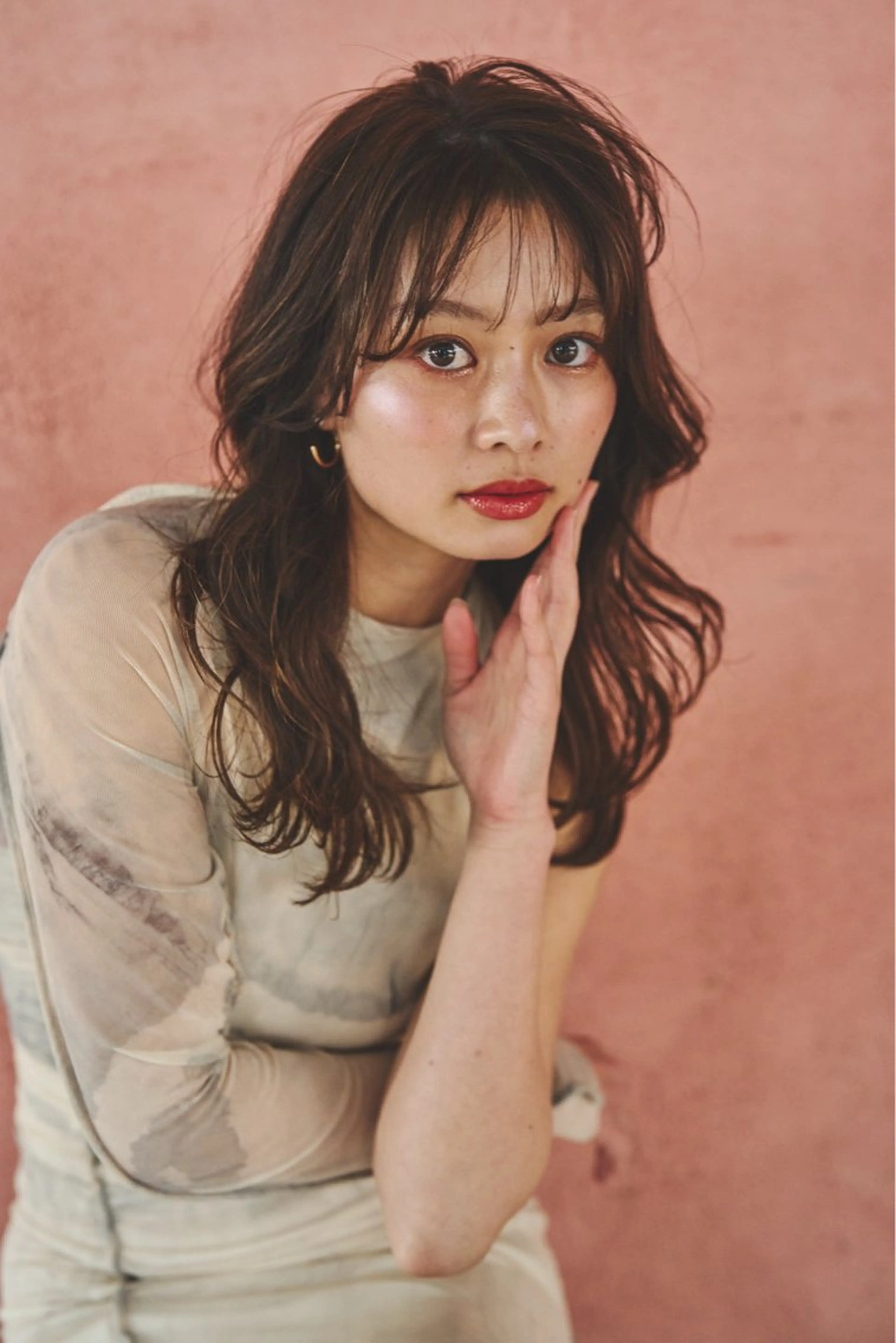 セミロング カラー GOTODAY SHAiRE SALON 銀座Cras店所属・髪質改善/艶カラー 千春のヘアスタイル