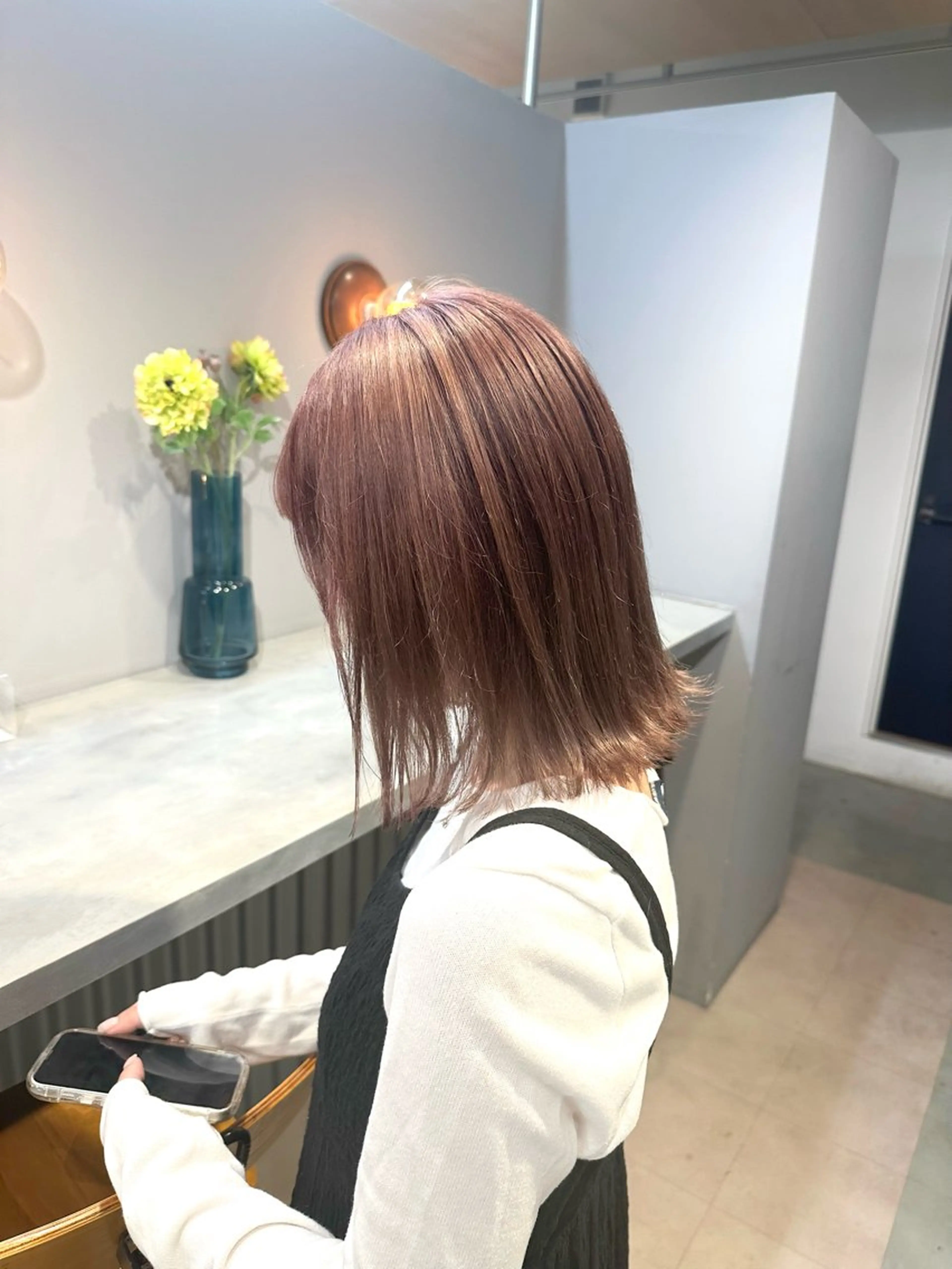 ミディアム カラー ヘアカラー トリートメント 💖ハイライト/ハイ トーン💖MIKIのヘアスタイル