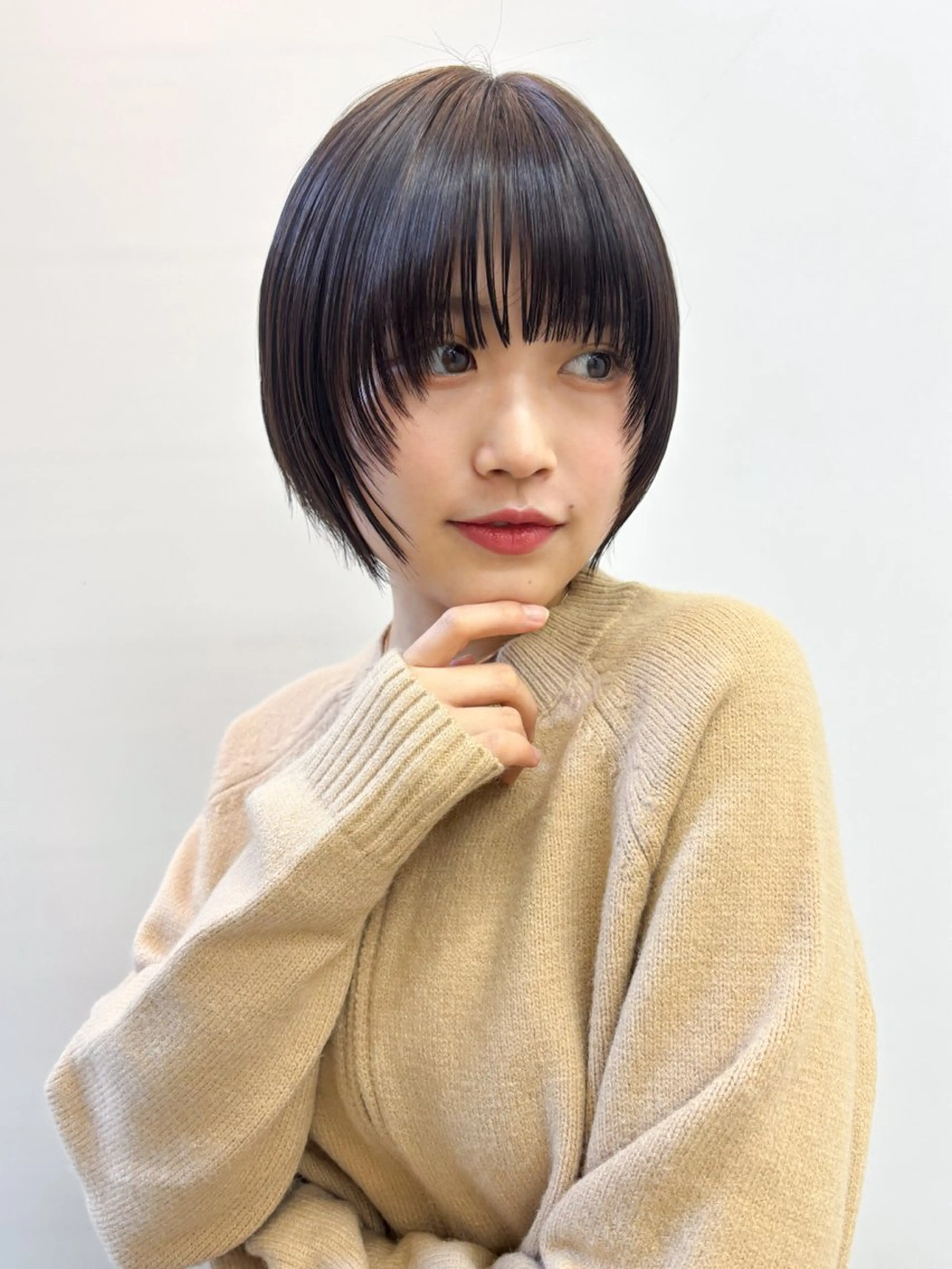 ショート 透明感抜群オリーブ/ ショウキのヘアスタイル