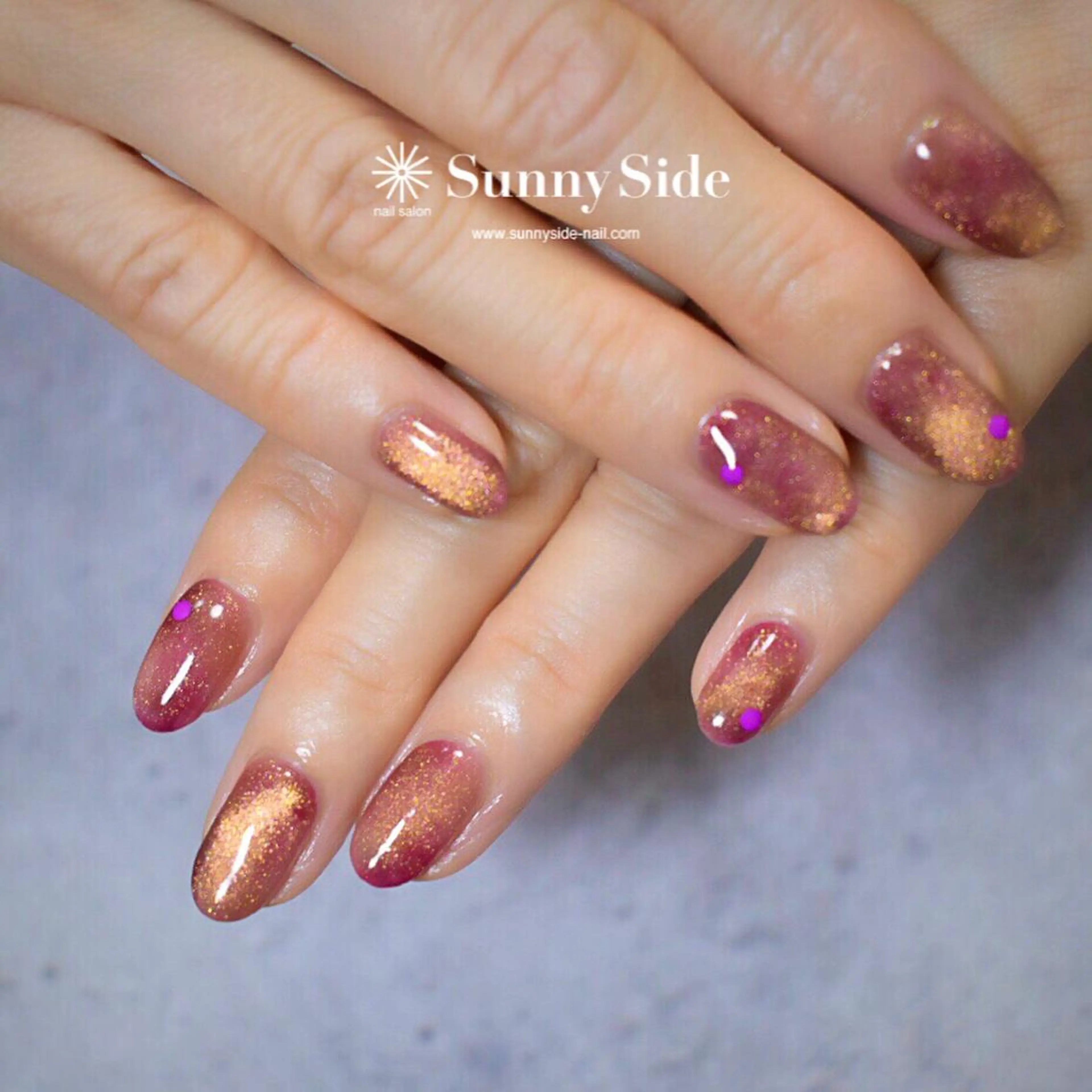 ネイル マグネットネイル ニュアンスネイル ショートネイル Sunny Side所属・Sunny Side レイのその他イメージ