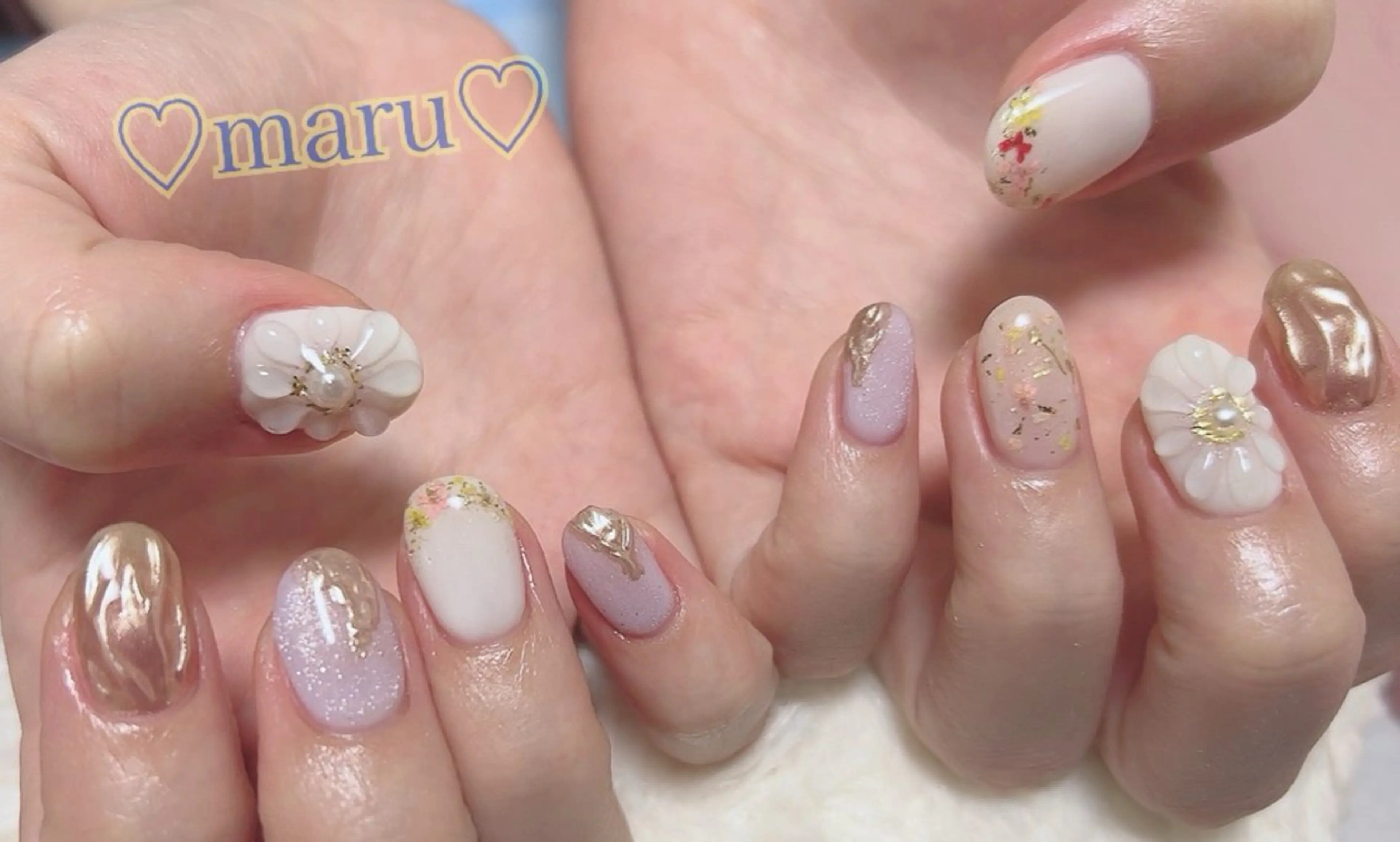 ネイル ハンドネイル フットネイル まるみ ♡のネイルデザイン