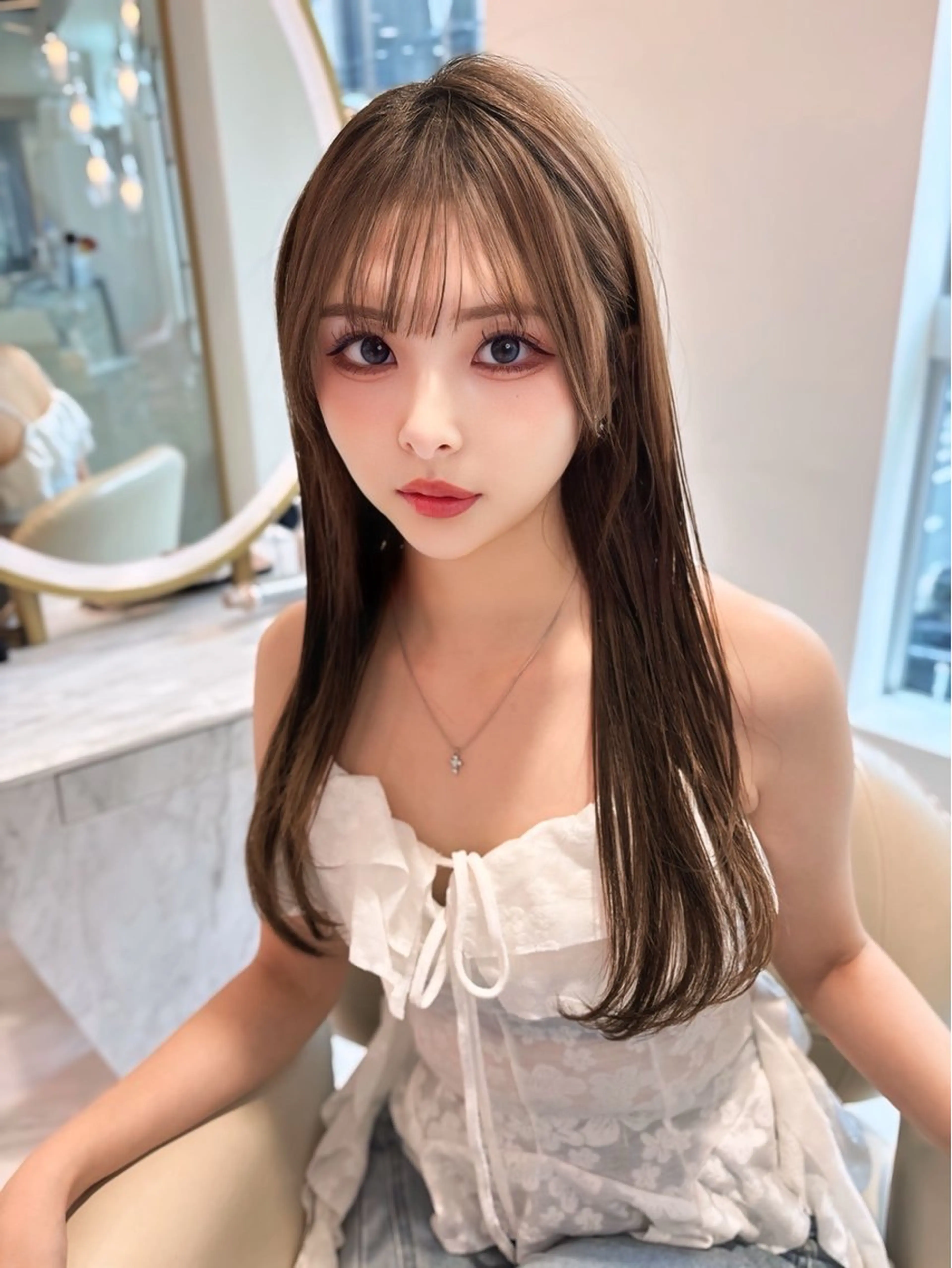 ロング カラー レイヤーカット カット ヘアカラー トリートメント 🍒 MONA SAYAKA 🍒のヘアスタイル