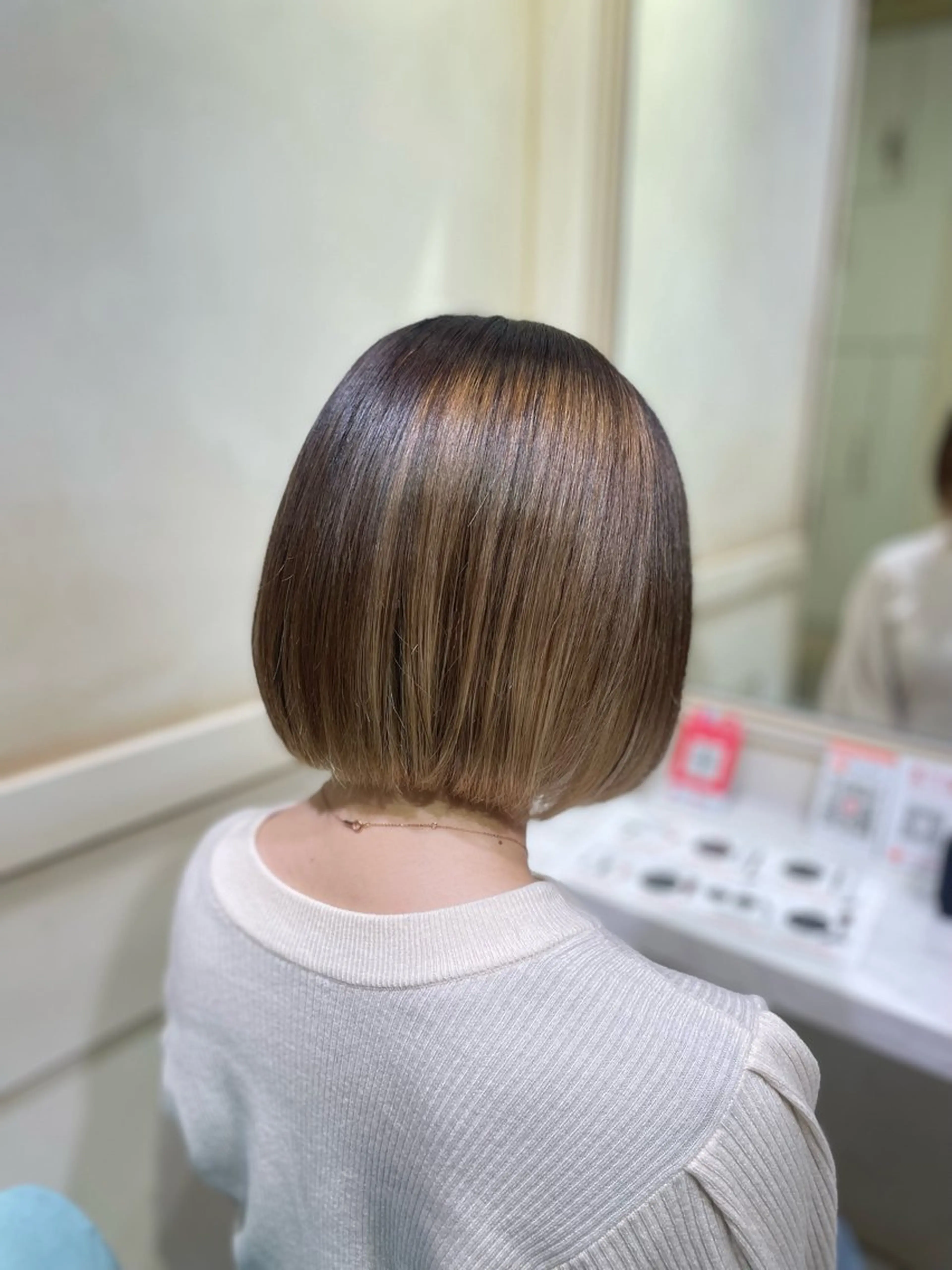 ミディアム 縮毛矯正 トリートメント 🌷ピンク/韓国風 暖色カラー ゆい🌷のヘアスタイル