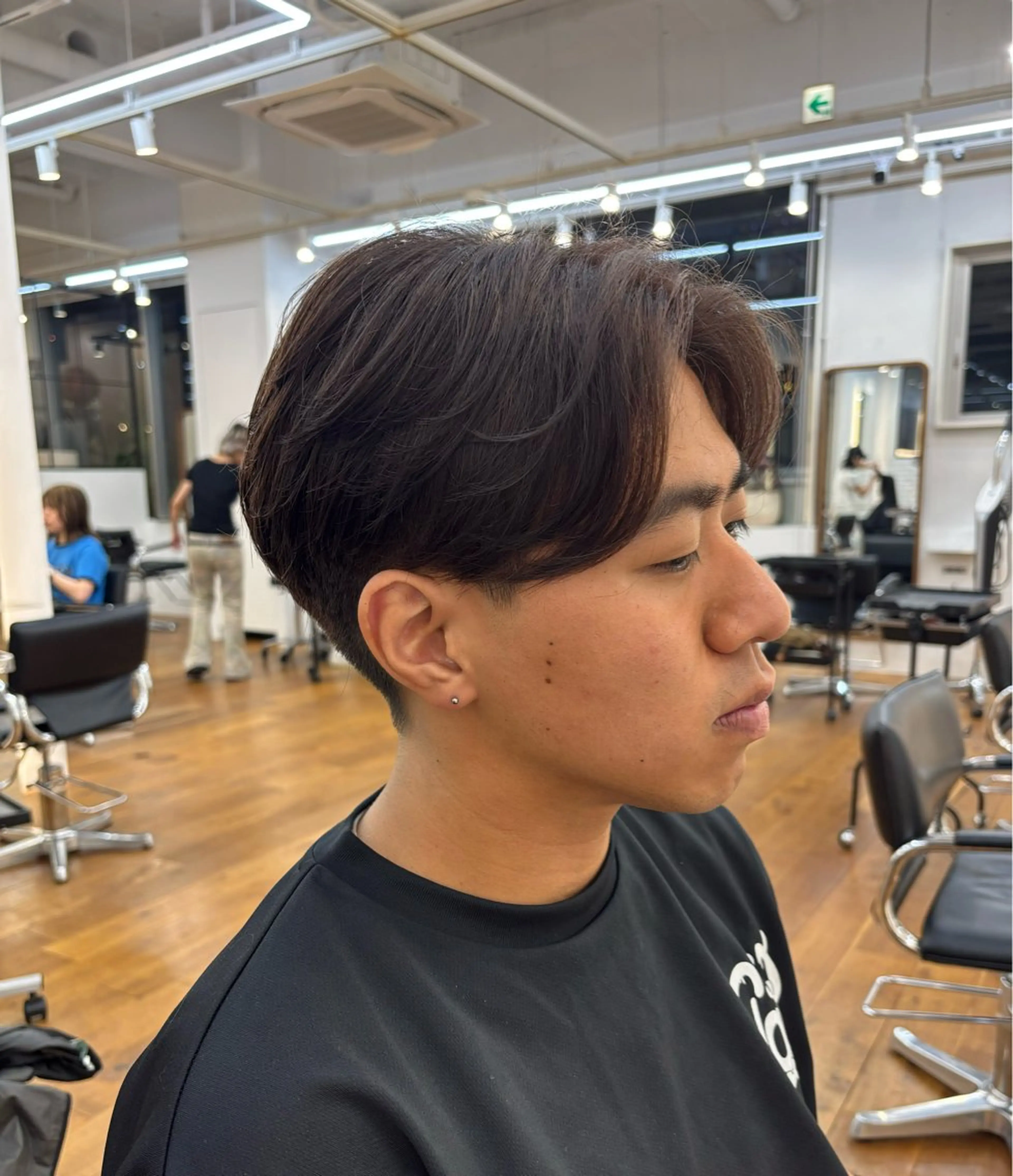 メンズ センターパート 刈り上げ カット ボブパーマ/パーマ Rico💟のヘアスタイル