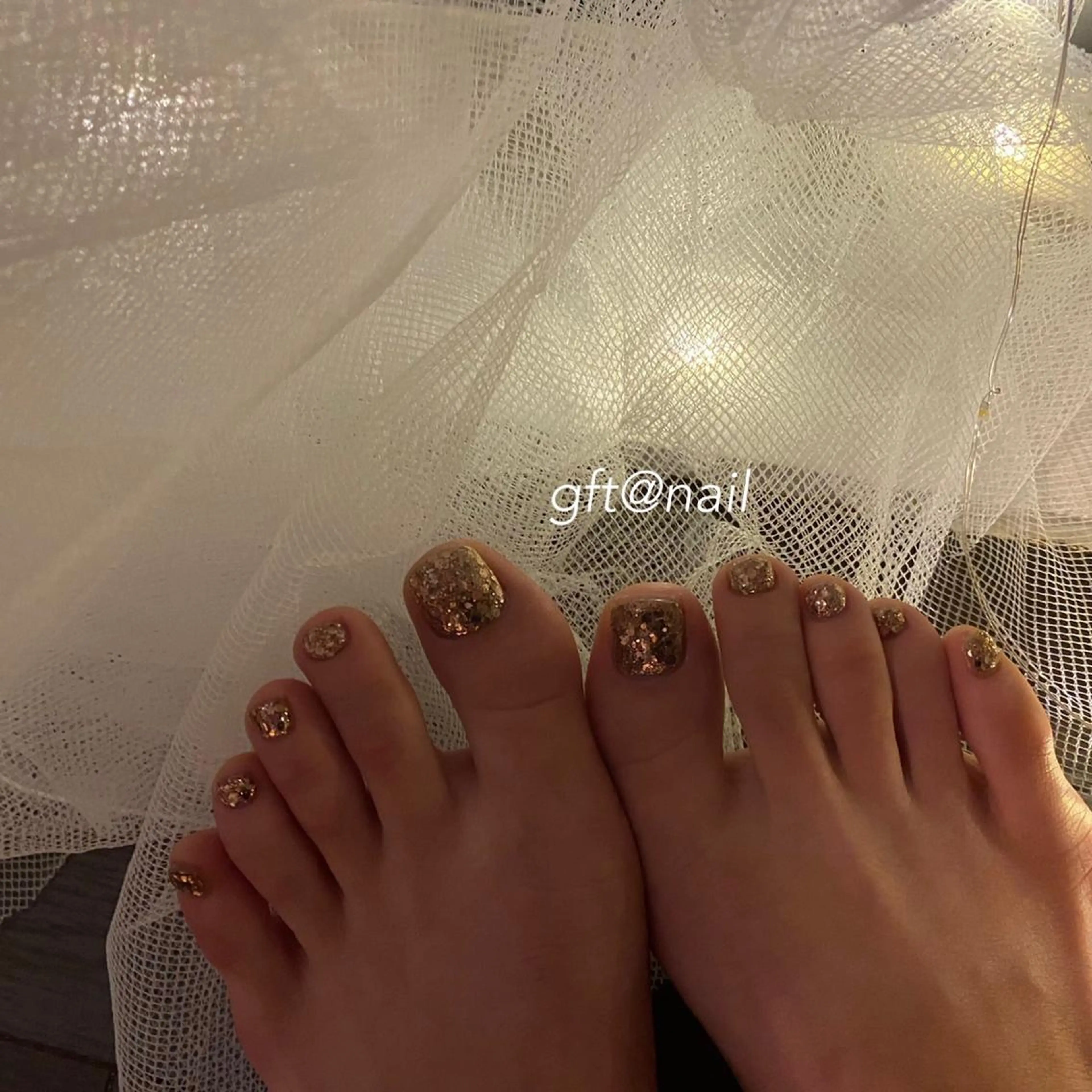 ネイル フットネイル ラメ(グリッター) ワンカラーネイル フットネイル etorca nailのネイルデザイン