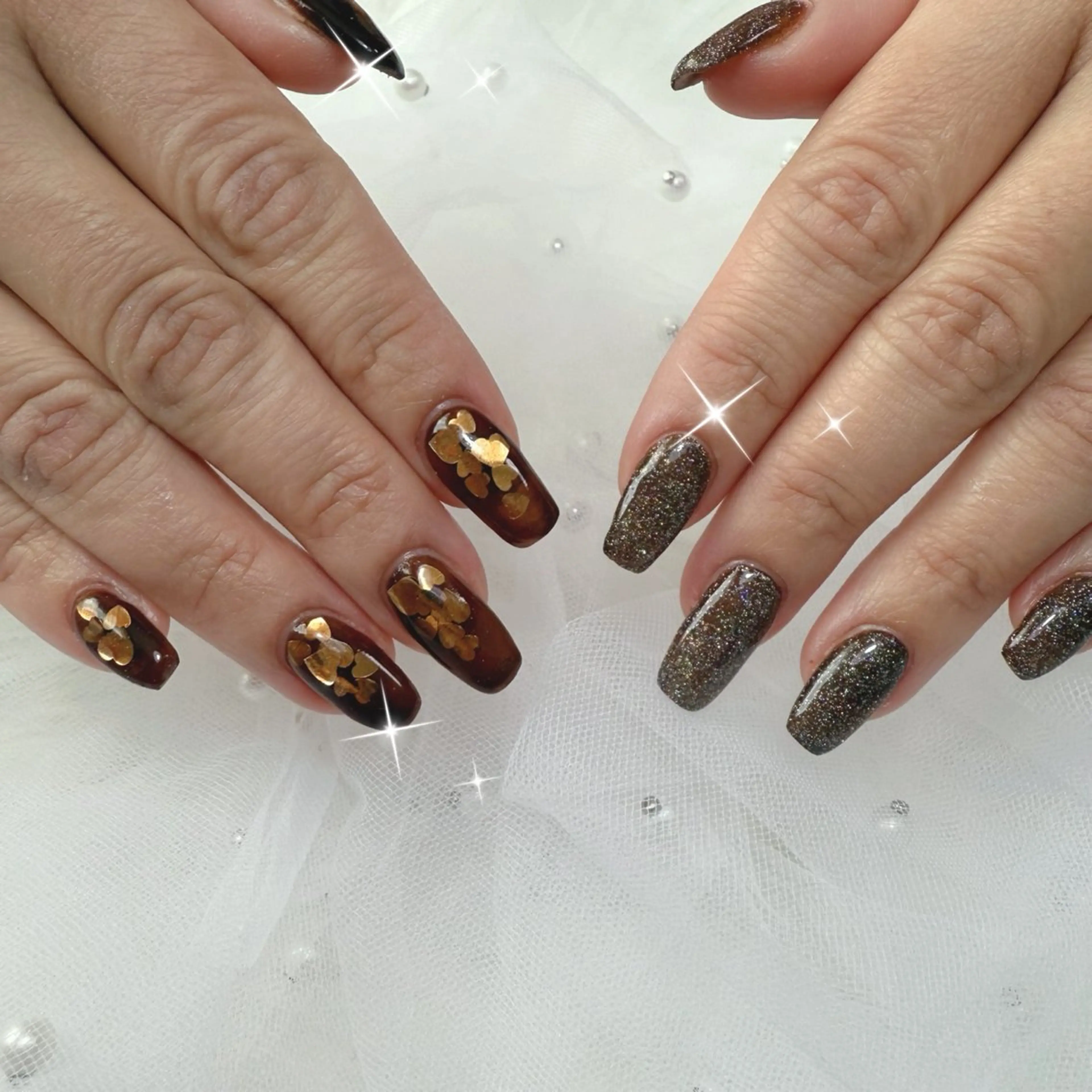 ネイル フラッシュネイル ハート L'ino nailのネイルデザイン