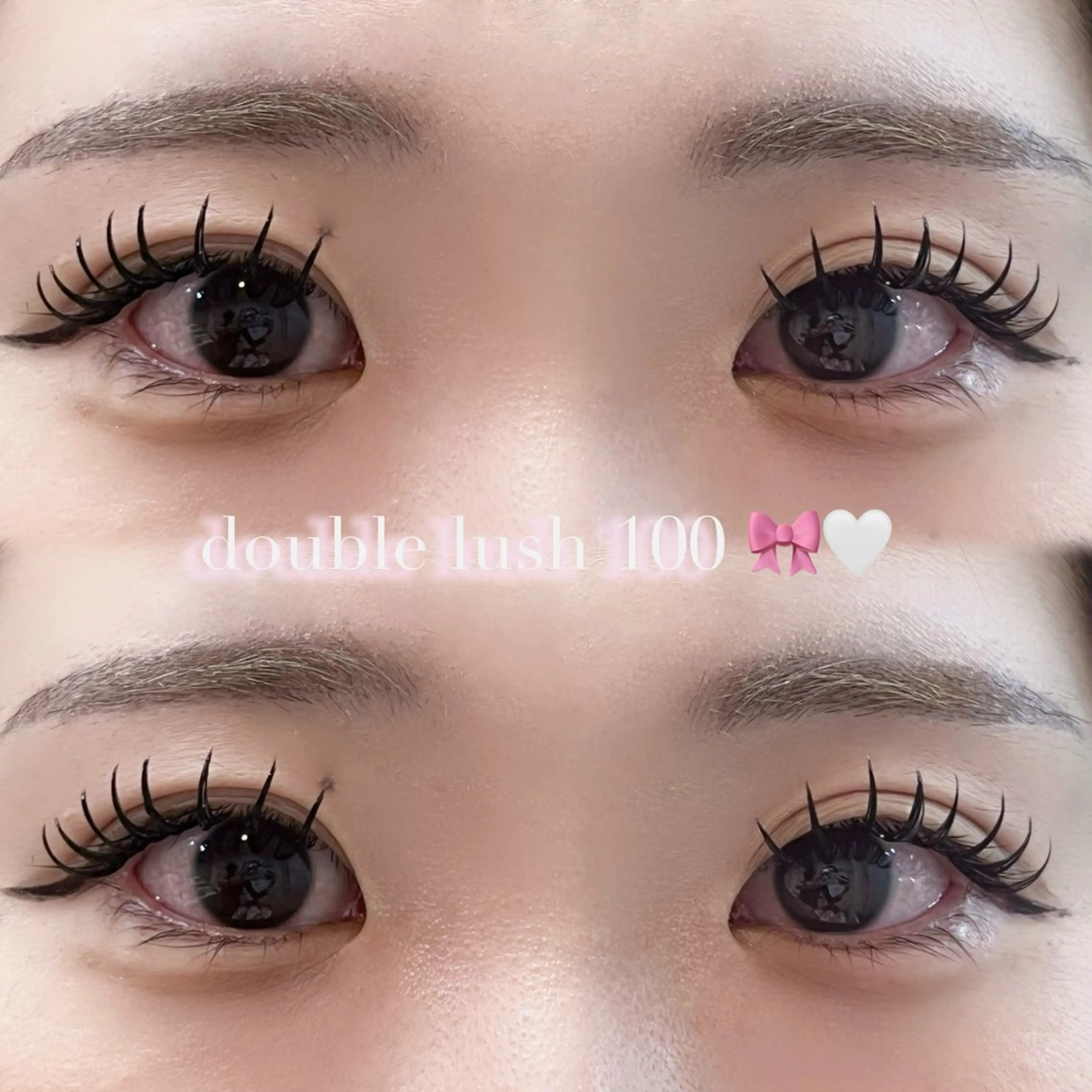 ダブルラッシュorバインドロック🎀100束コーティング仕上げ⋈ *。 浦和/マツエク/束感/ダブルフラットの写真