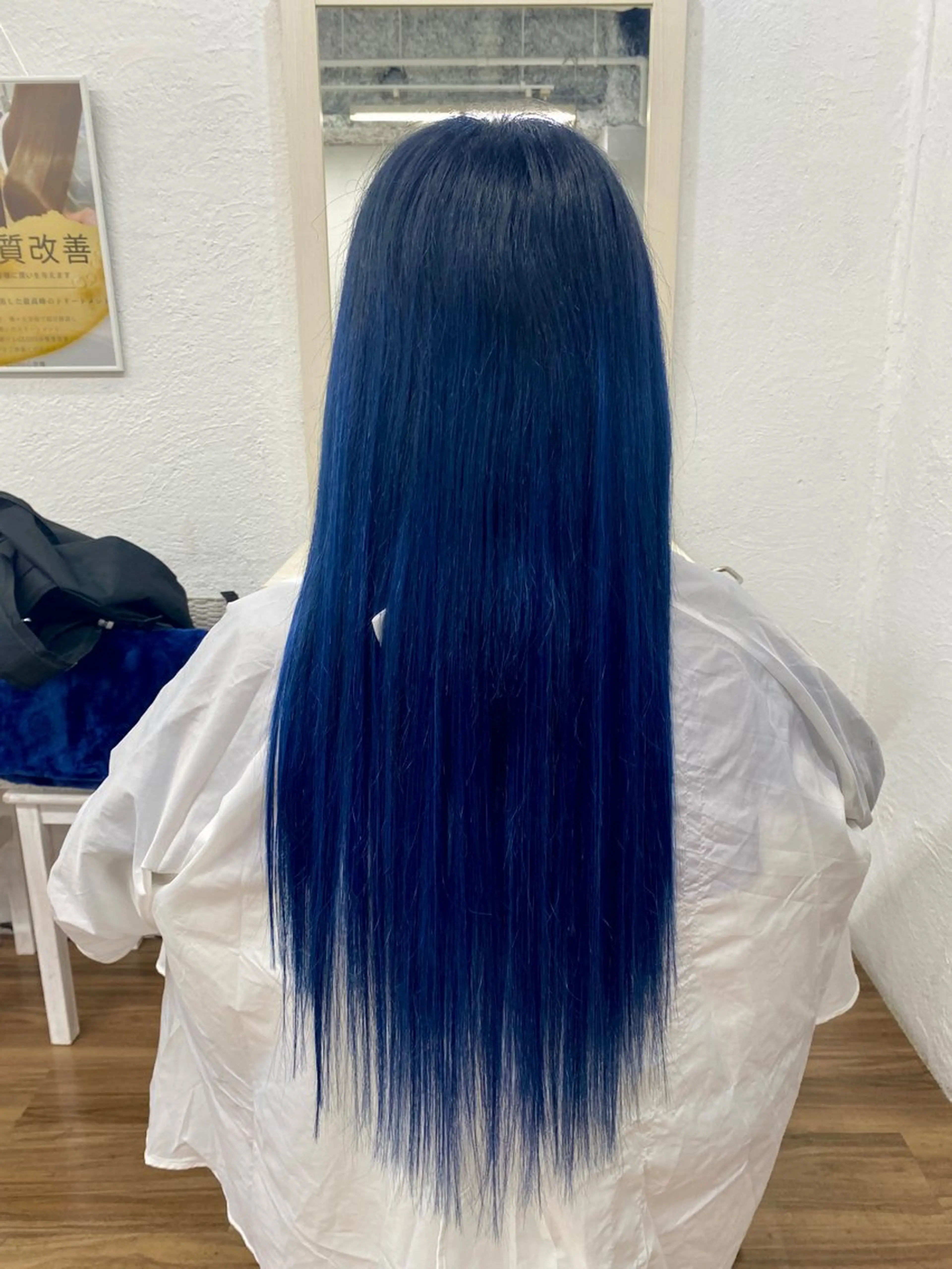 ロング カラー ブルーカラー エクステ エクステ GLOSS 心斎橋 山上のヘアスタイル