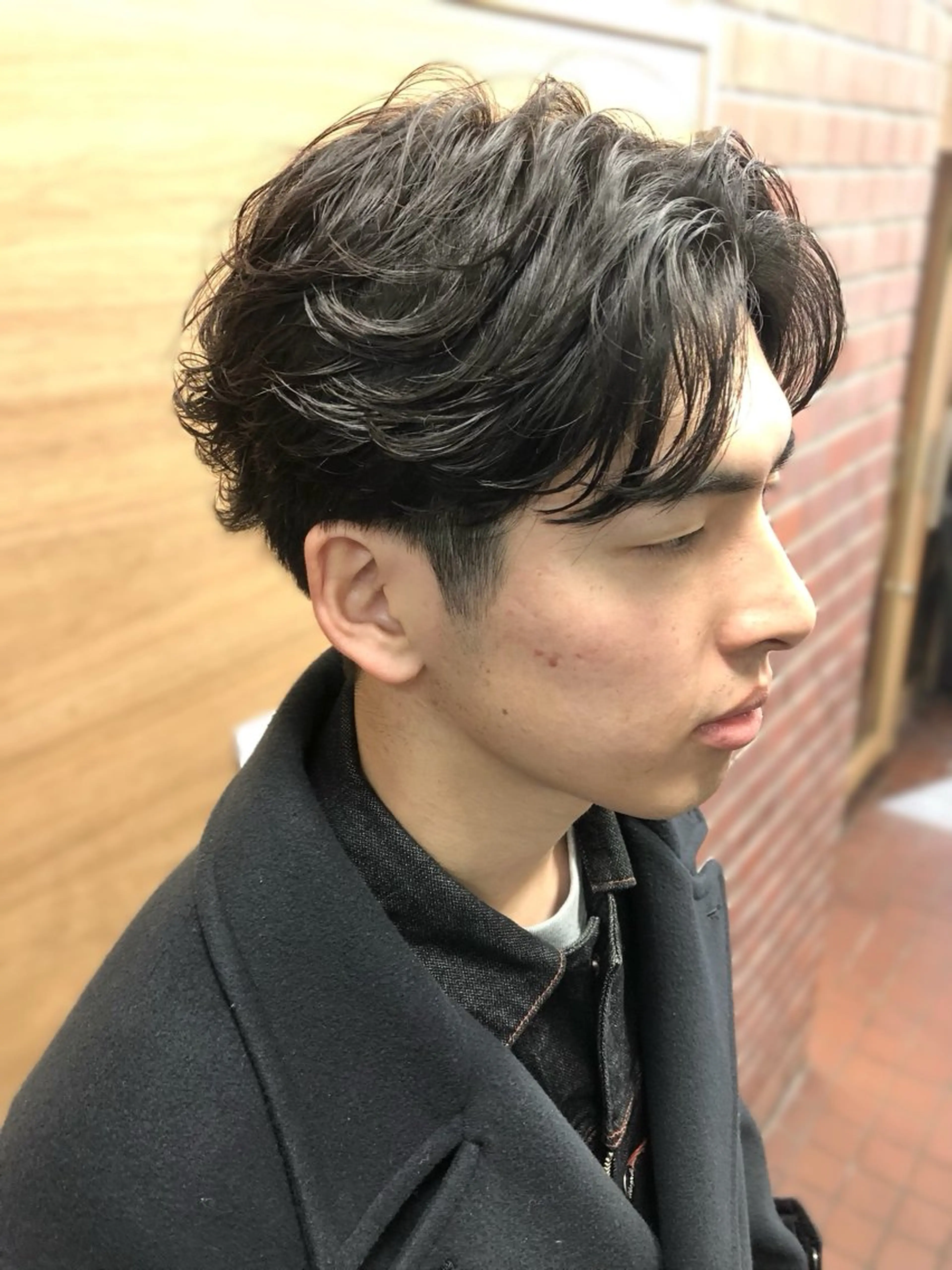 パーマ ヘアアレンジ メンズ カット パーマ トリートメント ヘアセット 栗原 侑也のヘアスタイル