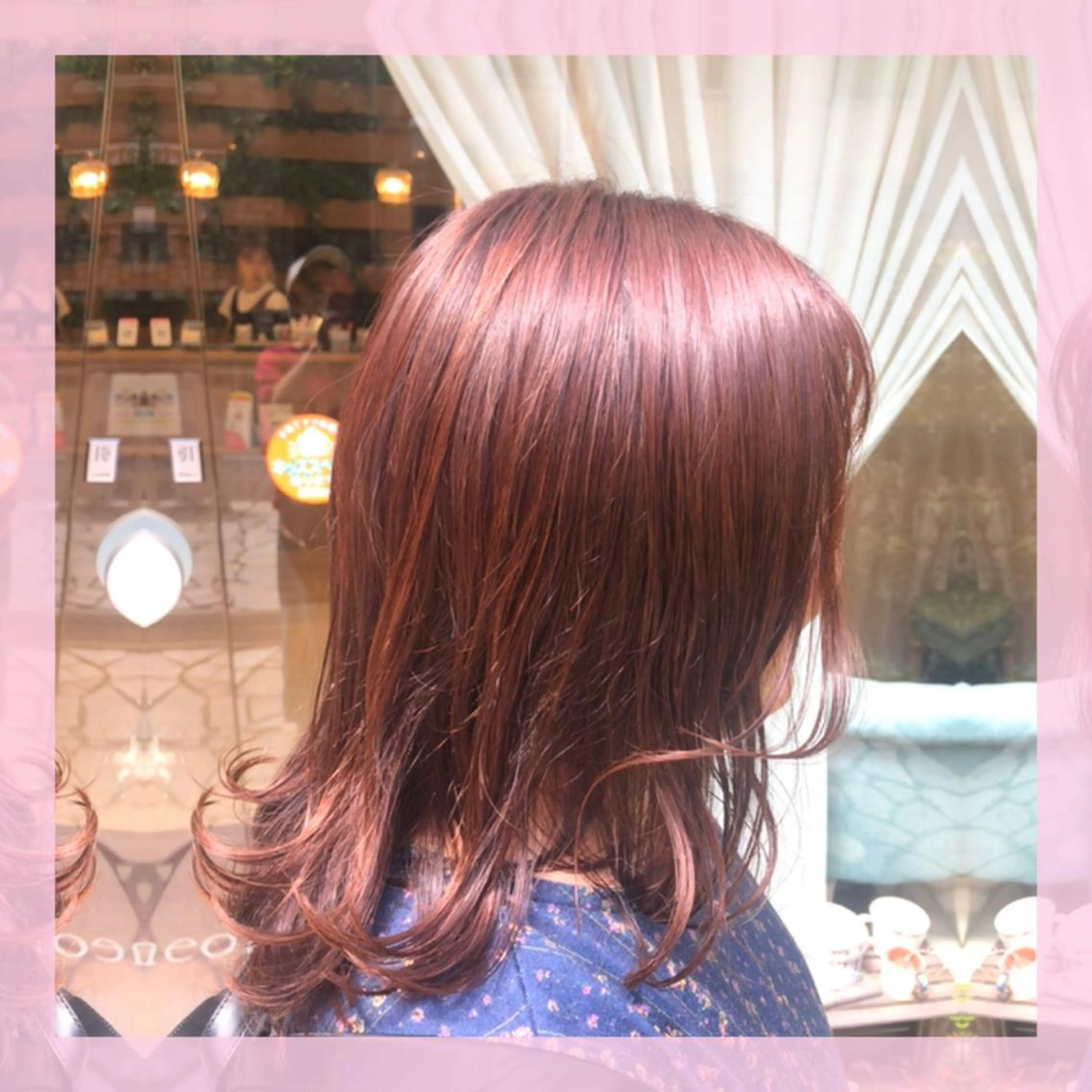 ミディアム カラー ピンクカラー カット ヘアカラー トリートメント plum.所属・🍒前川 🍒のヘアスタイル