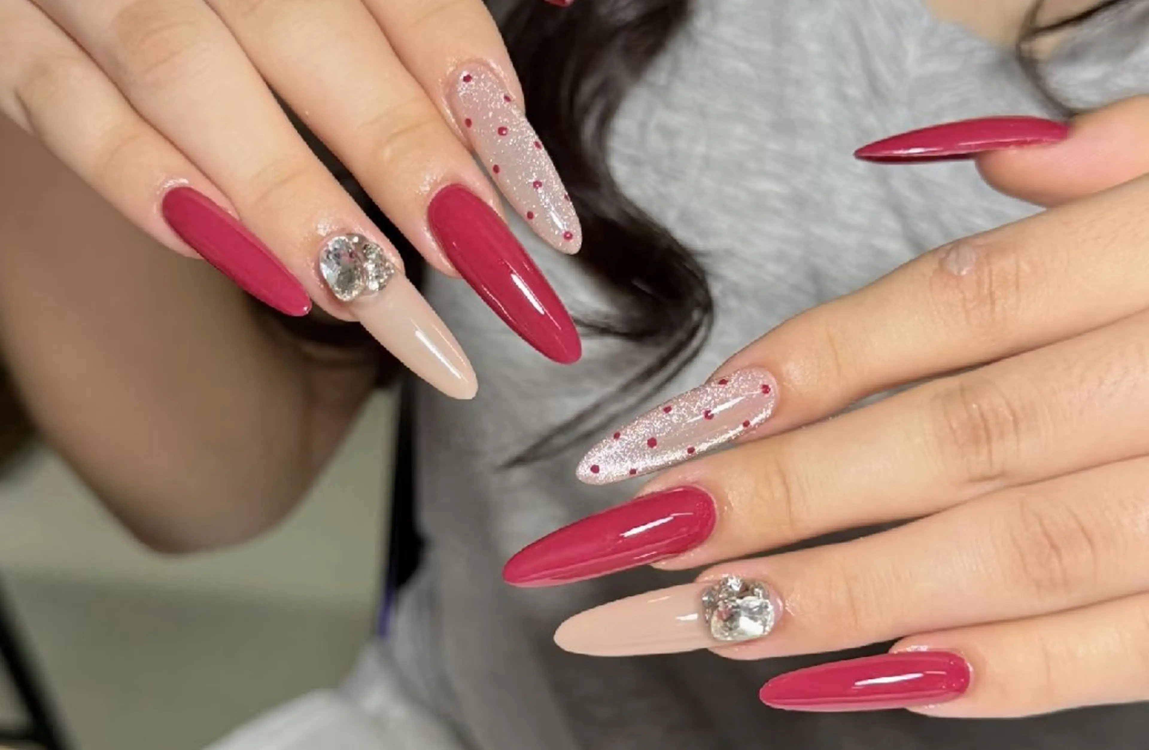 HAND】チップ長さ出し★シンプル★4本まで持ち込みデザイン¥12980→¥11980の写真