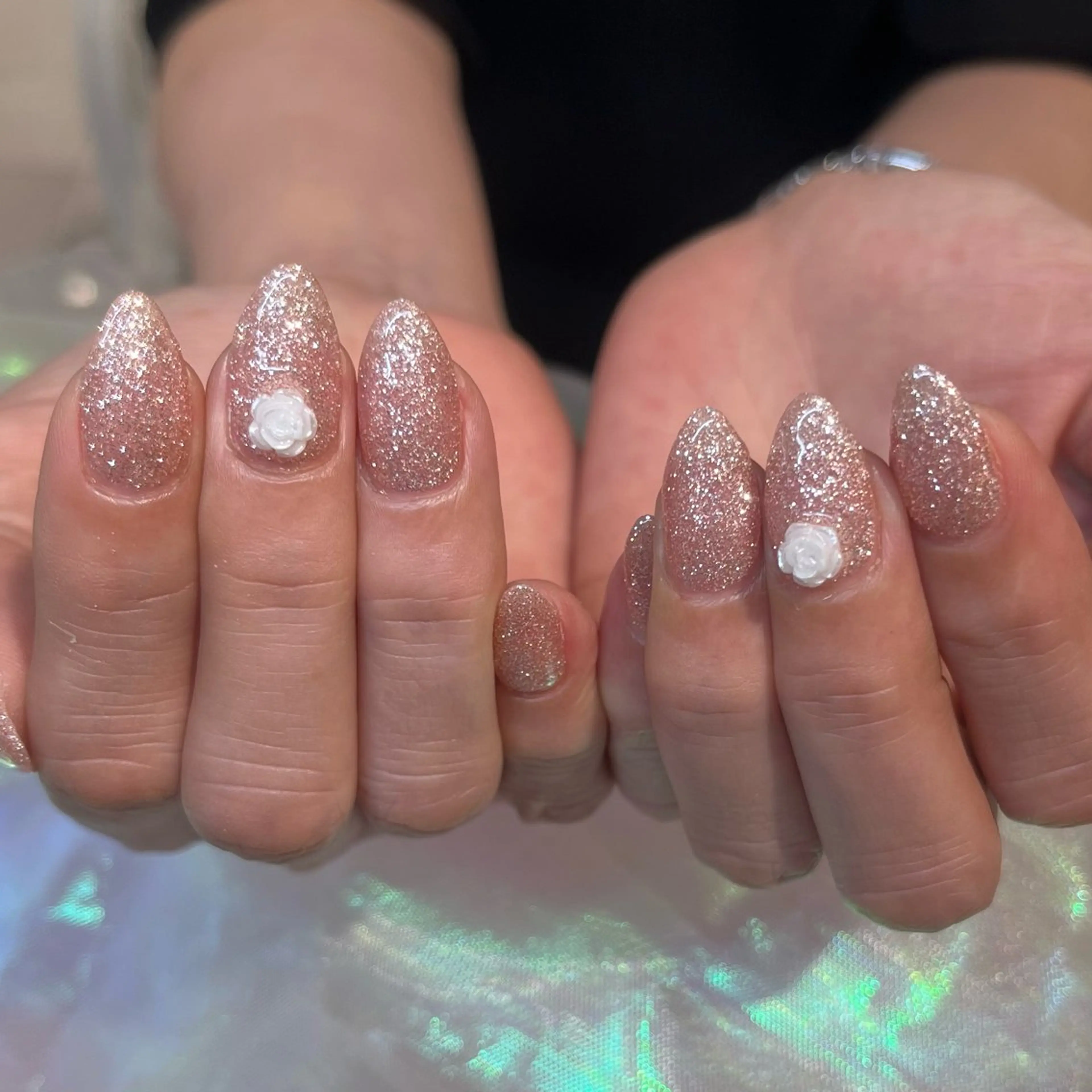ネイル フラッシュネイル ピンク ハンドネイル 渡邊 あかりのネイルデザイン