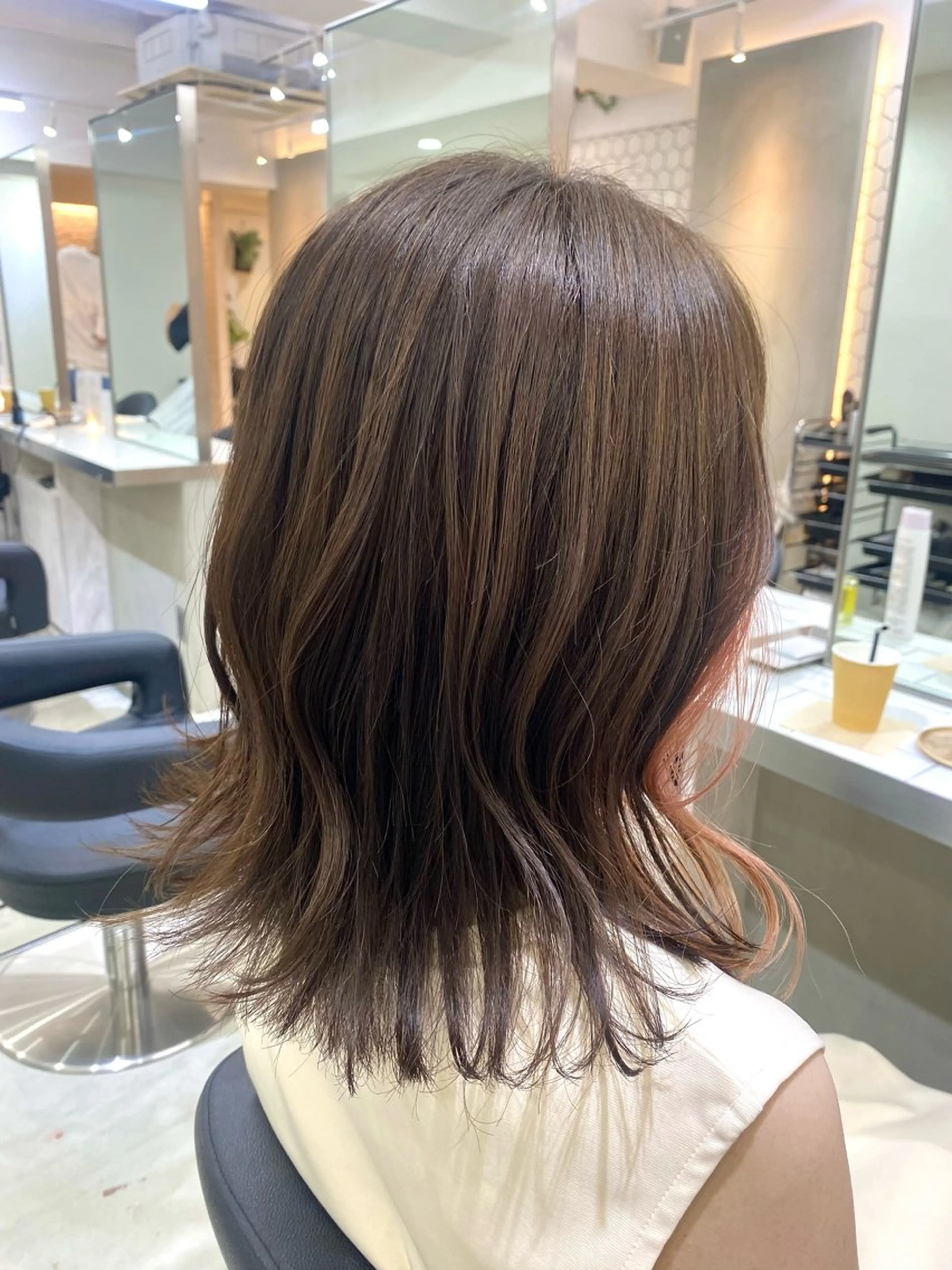 ミディアム カラー ヘアカラー トリートメント 銀座 キュアリスト/ nanaco🦔のヘアスタイル