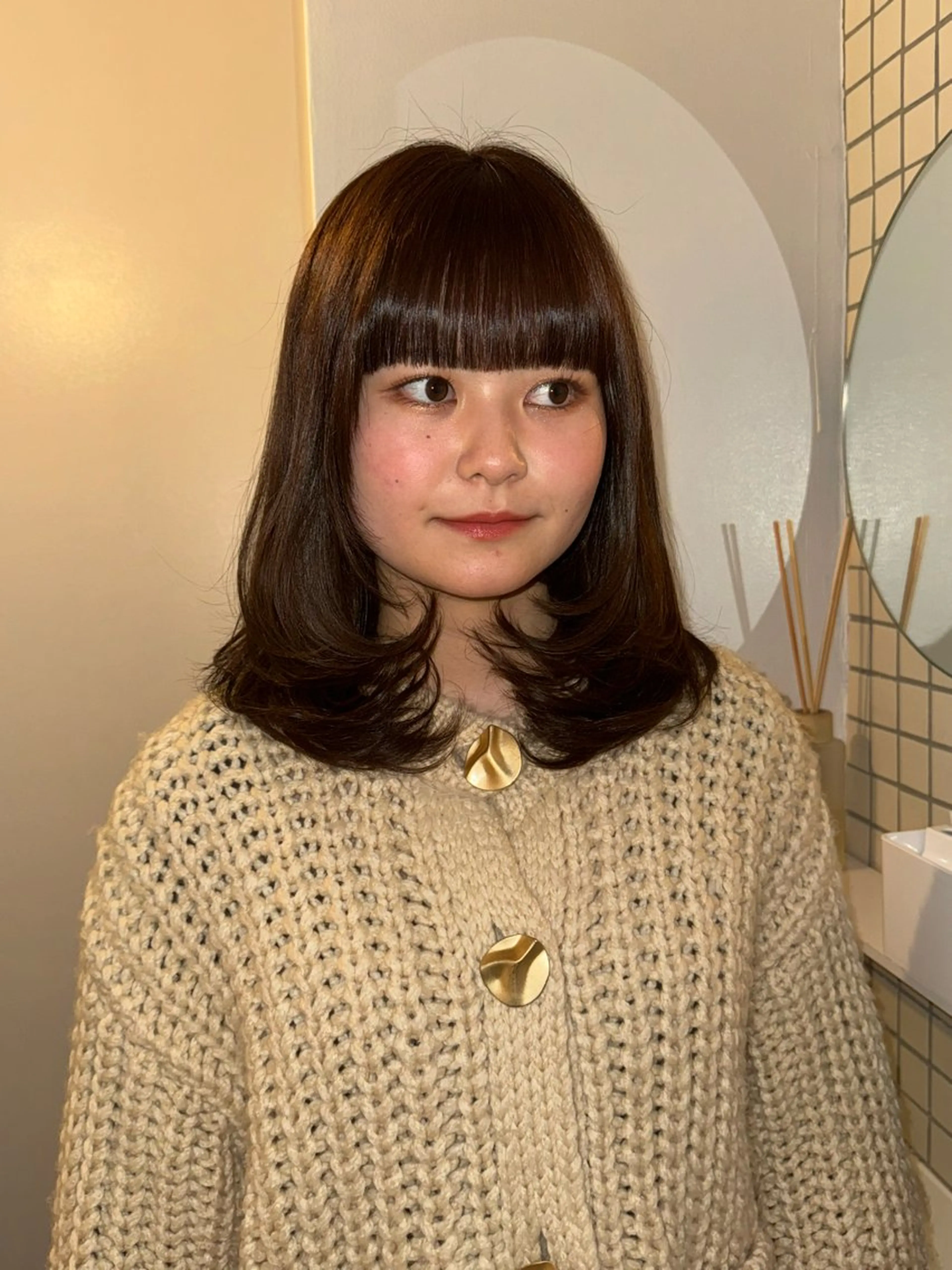 セミロング ヘアカラー トリートメント 海外風/暖色🧡 /Unaのヘアスタイル
