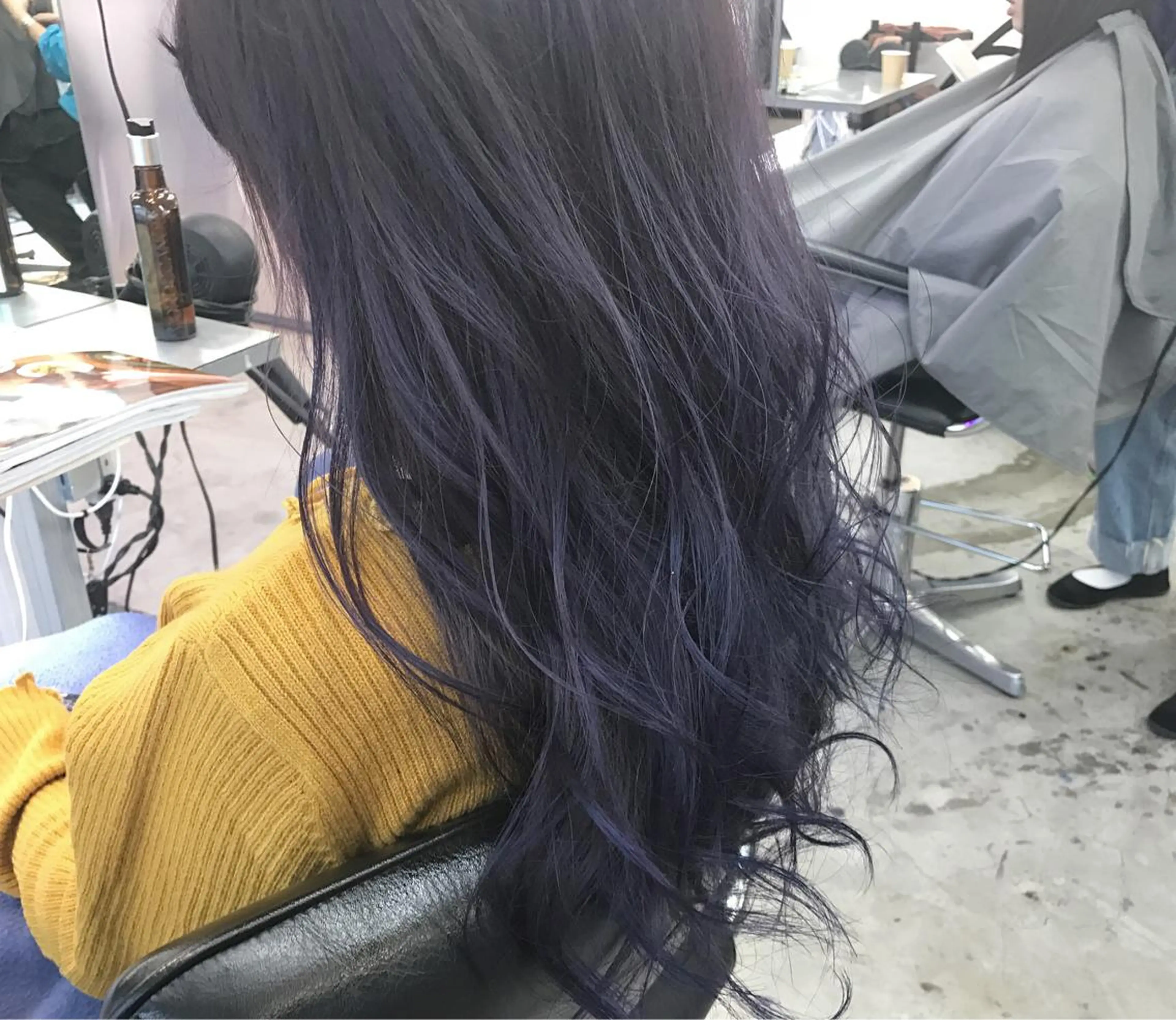 ロング カラー ヘアアレンジ グラデーションカラー パープルカラー 透明感カラー× レイヤーカット✨高梨のヘアスタイル