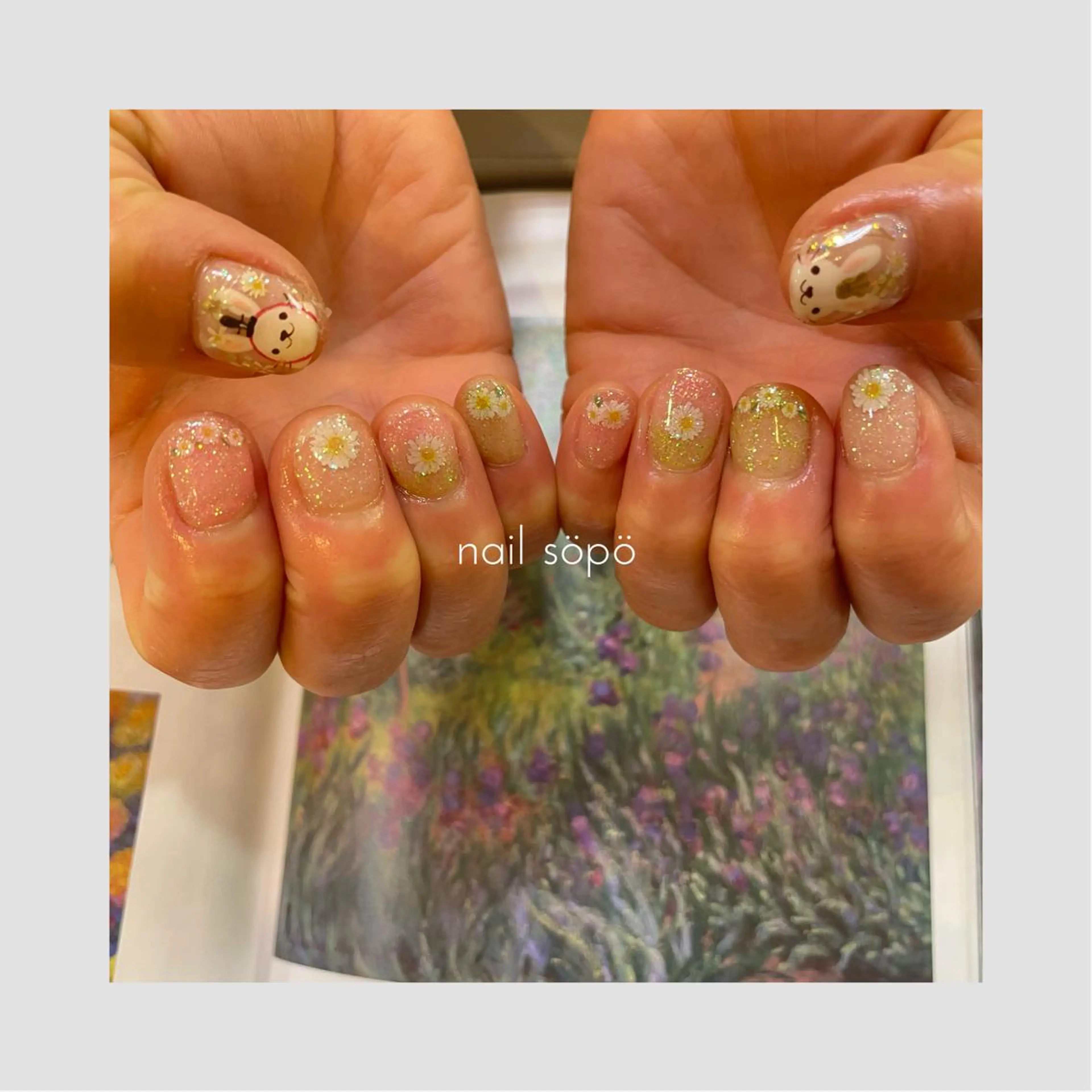 ネイル 春ネイル 自由が丘✳︎奥沢 nail söpöのネイルデザイン