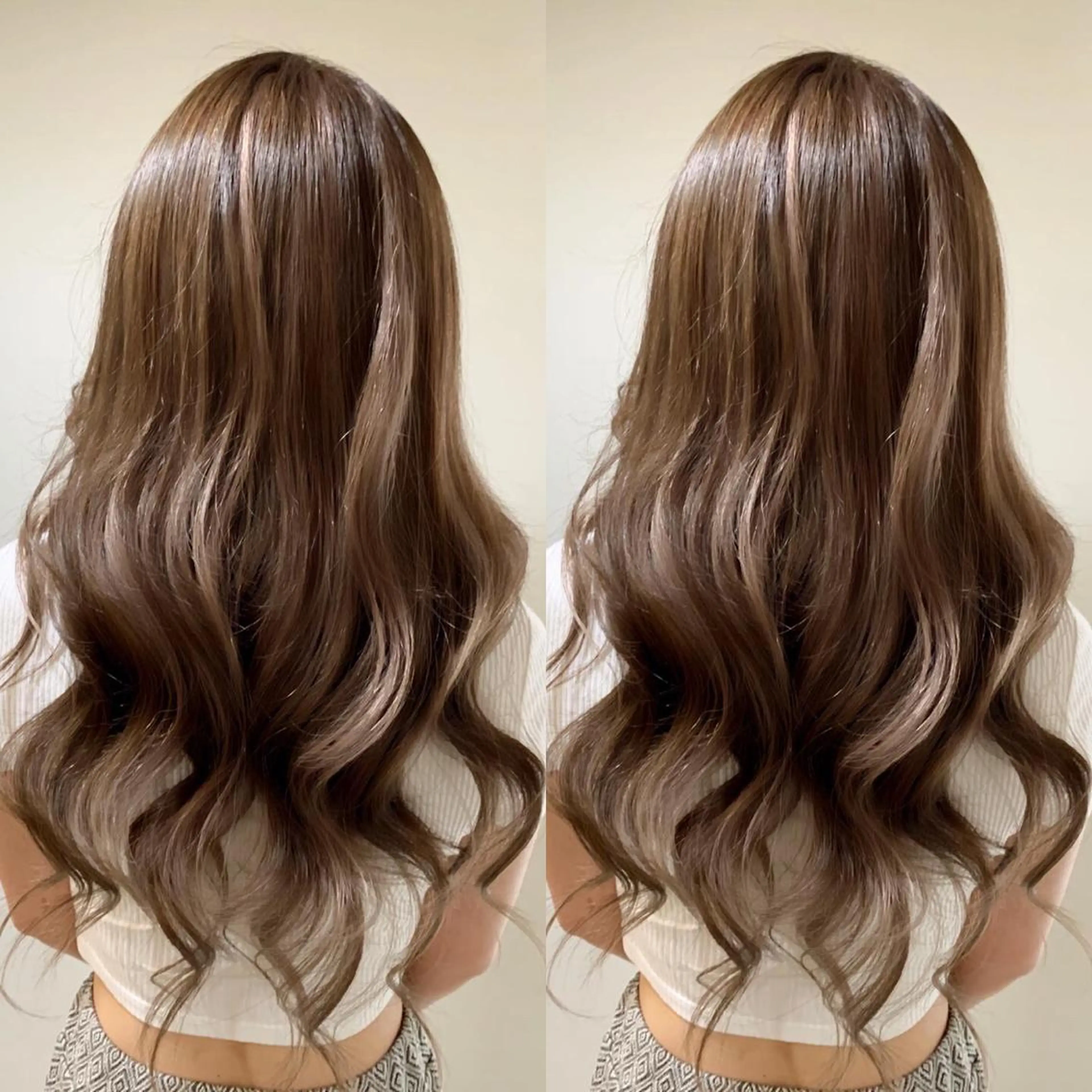 ロング カラー ヘアアレンジ ハイライトカラー ハイトーンカラー エクステ ハイライト alpha. カラーエクステ下妻のヘアスタイル