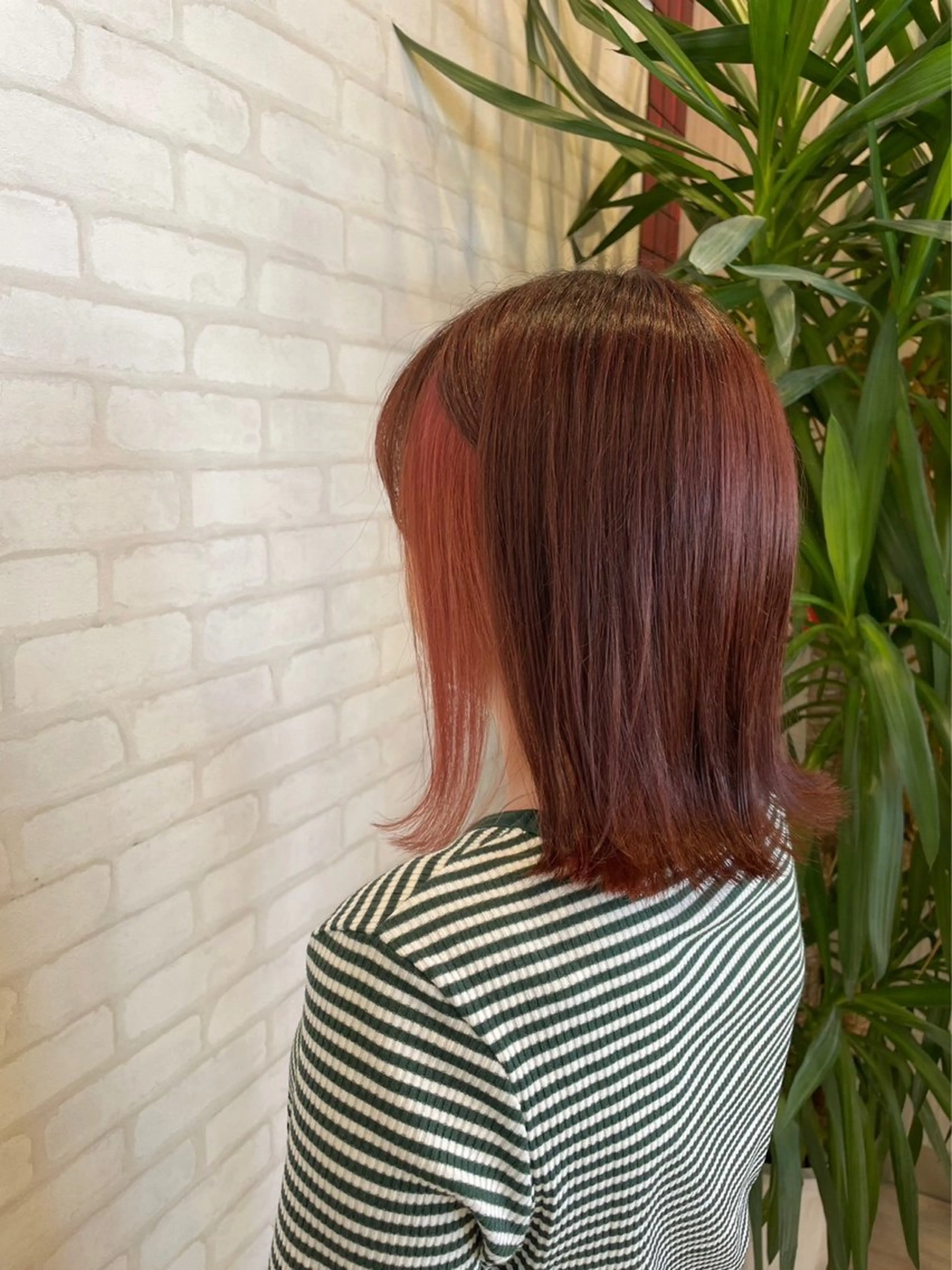 カラー ブラウンカラー インナーカラー オレンジ オレンジブラウン レッドカラー vis fleur 日暮里所属・早坂 紅葉のヘアスタイル