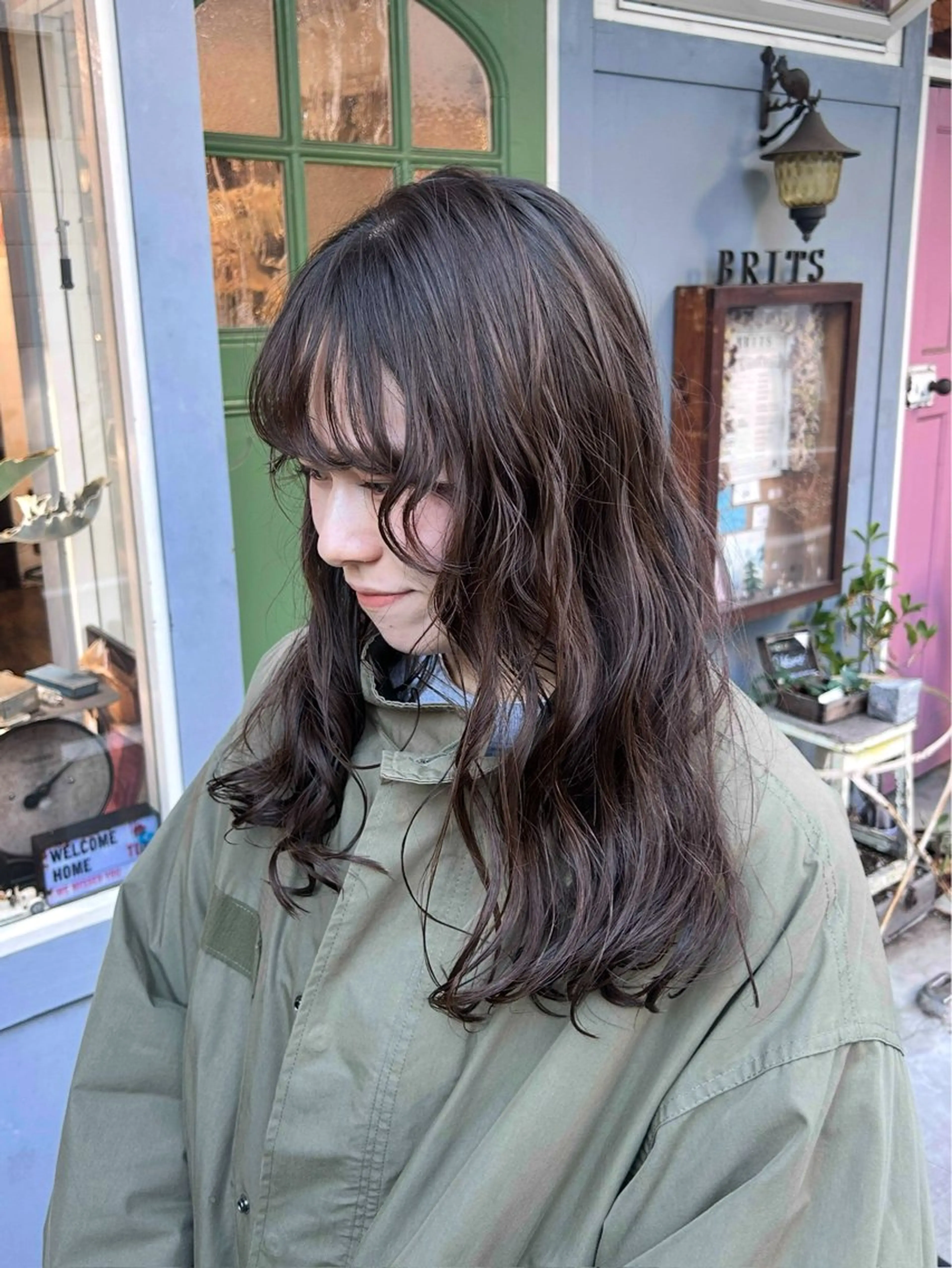 ロング パーマ カット パーマ ヘッドスパ 清水千優/パーマ/透 明感カラー/メンズのヘアスタイル
