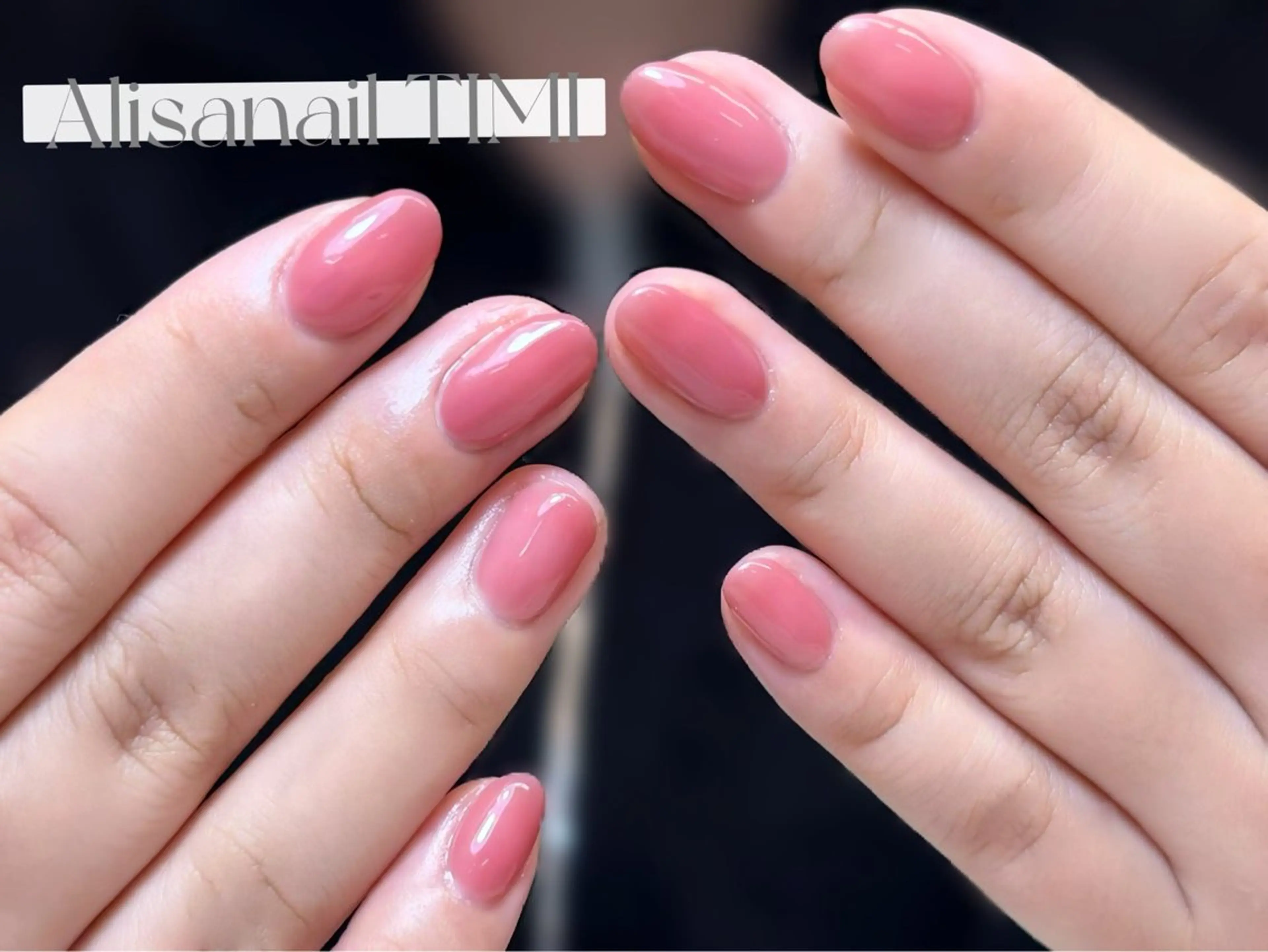 ネイル ワンカラーネイル ピンク ハンドネイル Alisa nail Timiのネイルデザイン