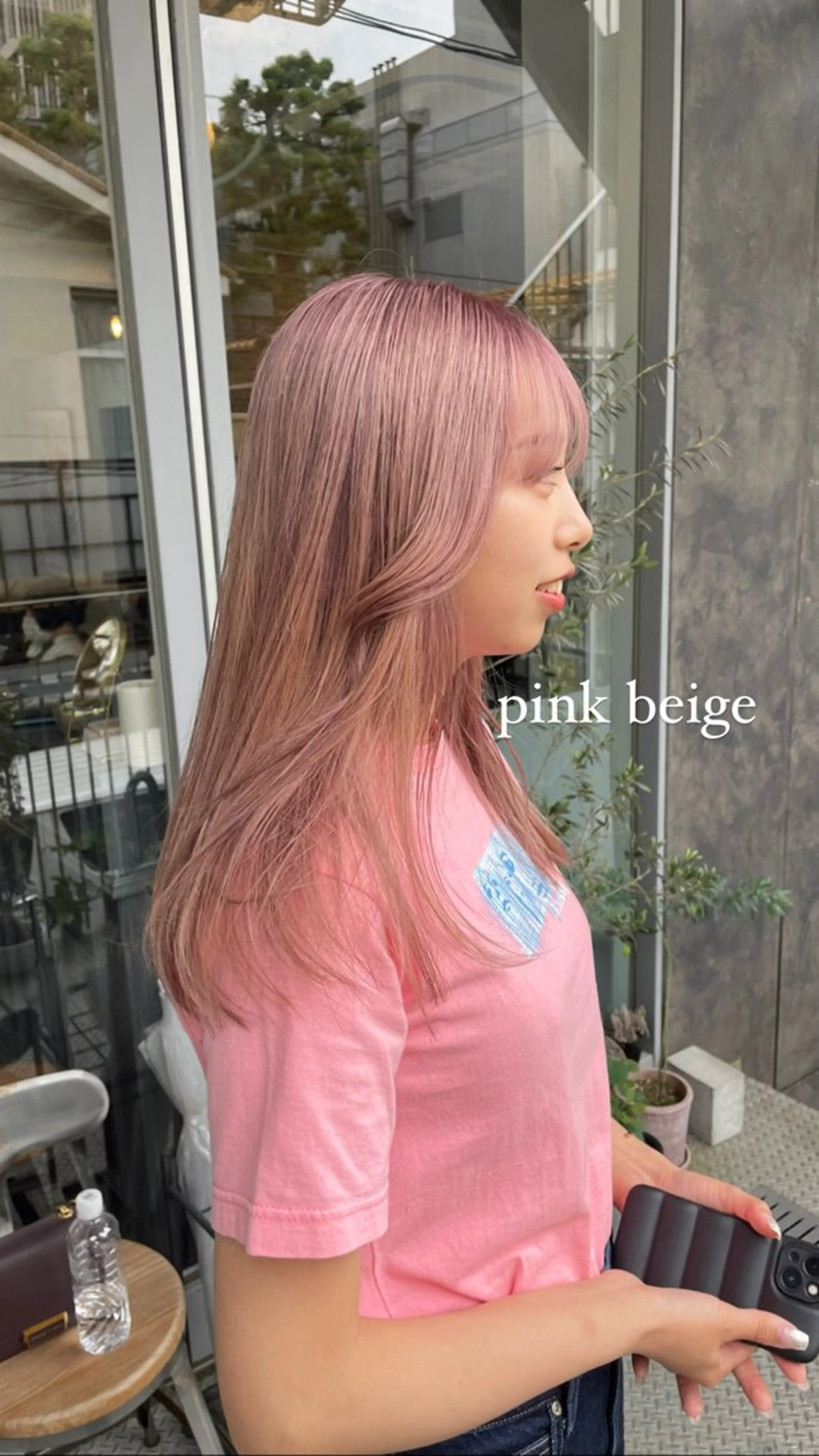 ロング カラー ヘアアレンジ ベージュカラー ブリーチ ブラウンカラー ピンクカラー ピンクベージュ 💐大人可愛く Kroda💐のヘアスタイル