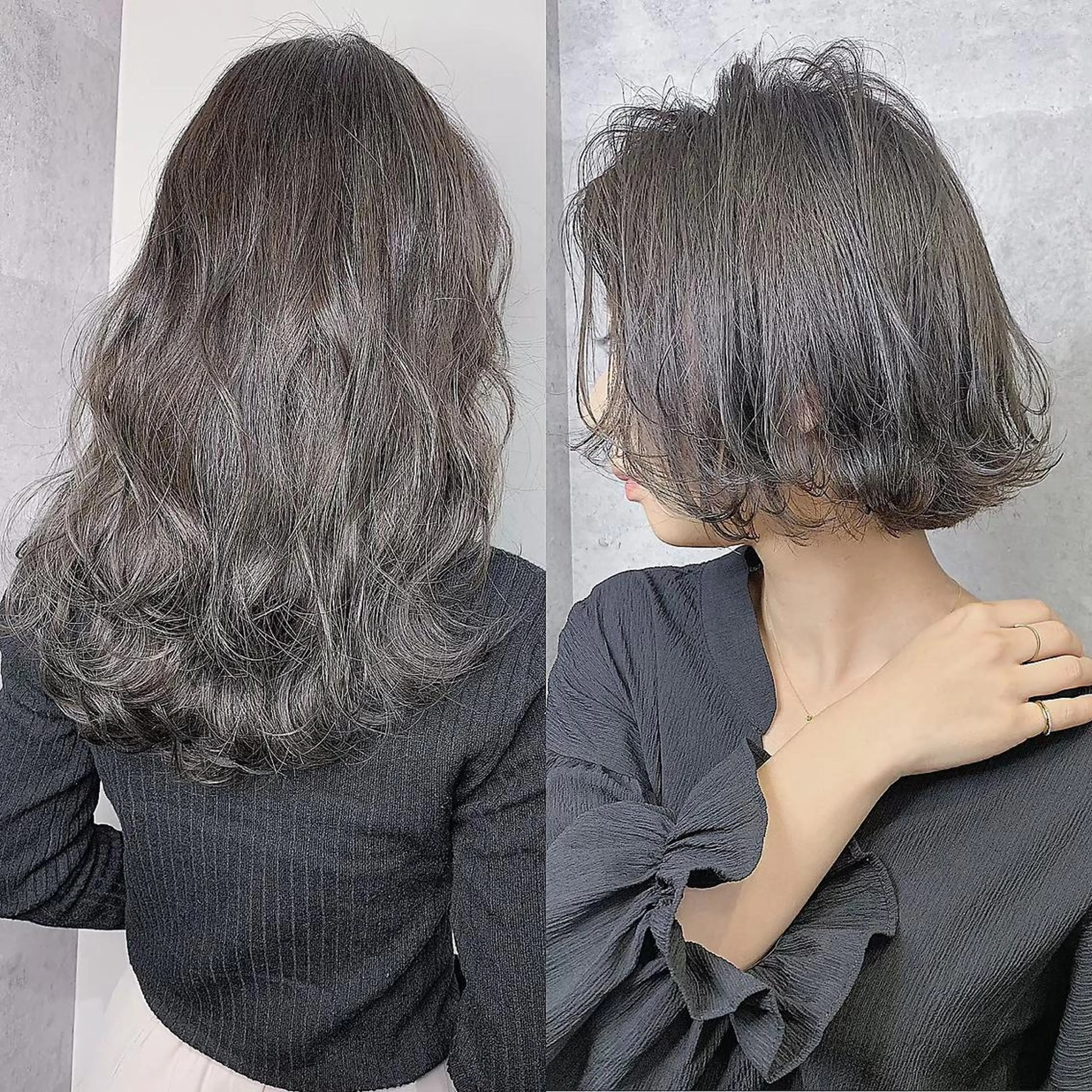 カラー ブリーチ ケアブリーチ シルバー ヘアカラー 韓国ヘア/レイヤー/ 髪質改善のヘアスタイル
