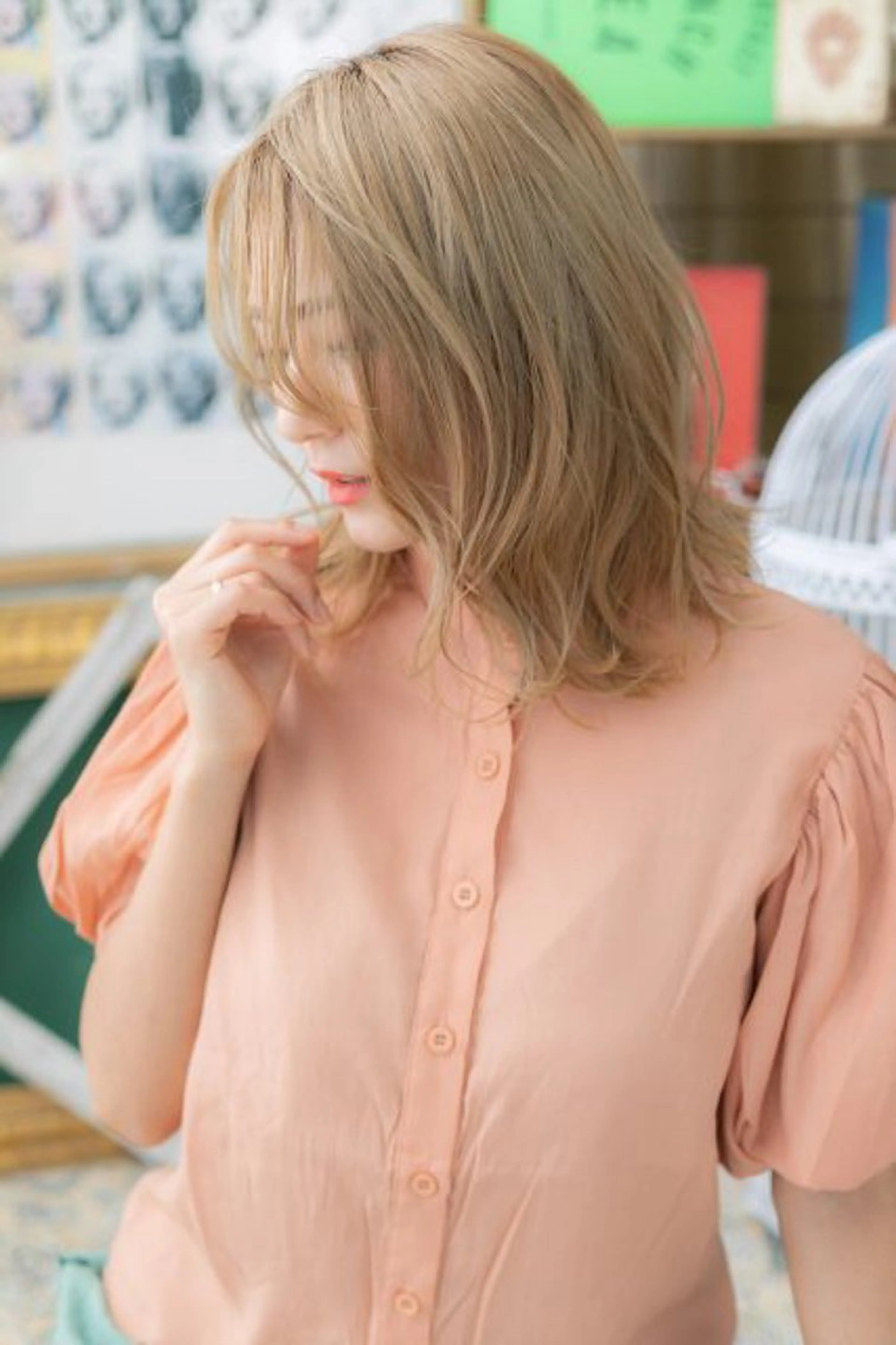 ミディアム カラー ヘアカラー 土井 美奈代のヘアスタイル