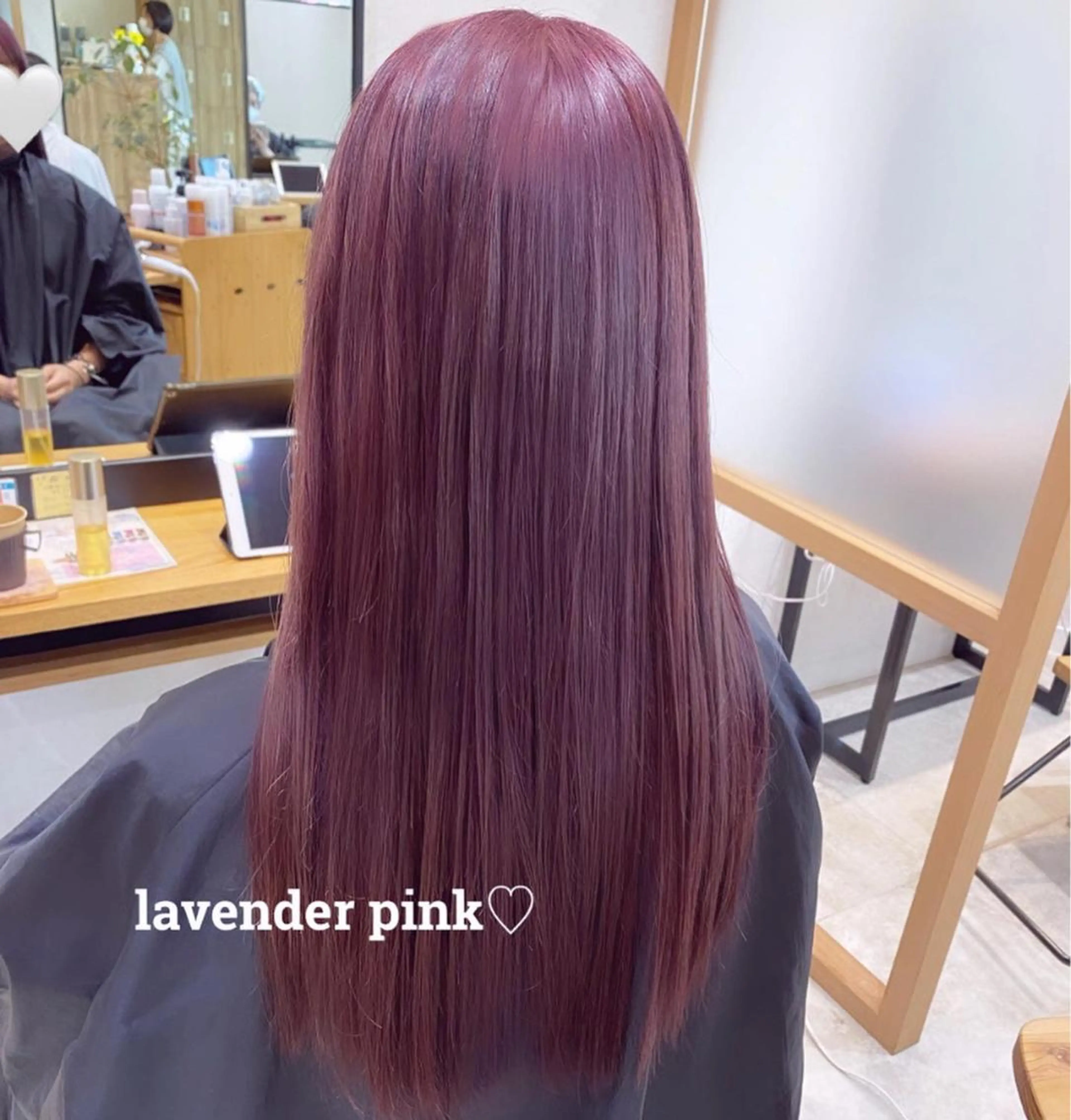 カラー ブリーチ ラベンダーカラー ラベンダーピンク ピンクカラー ヘアカラー ブリーチ/レイヤー/ 顔周りカット/リズ♡のヘアスタイル