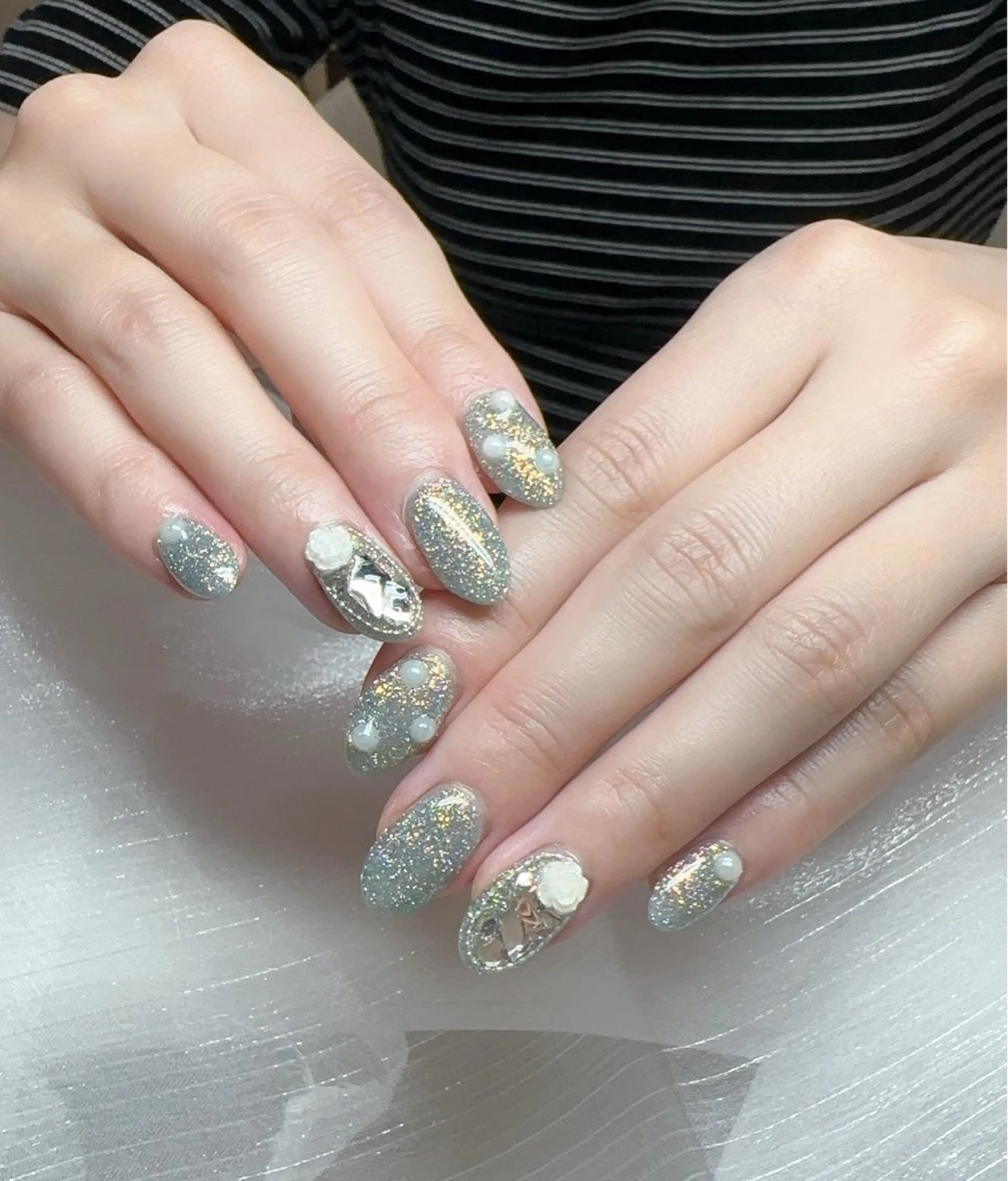 ネイル ハンドネイル AmorBeauty 長さだしのネイルデザイン