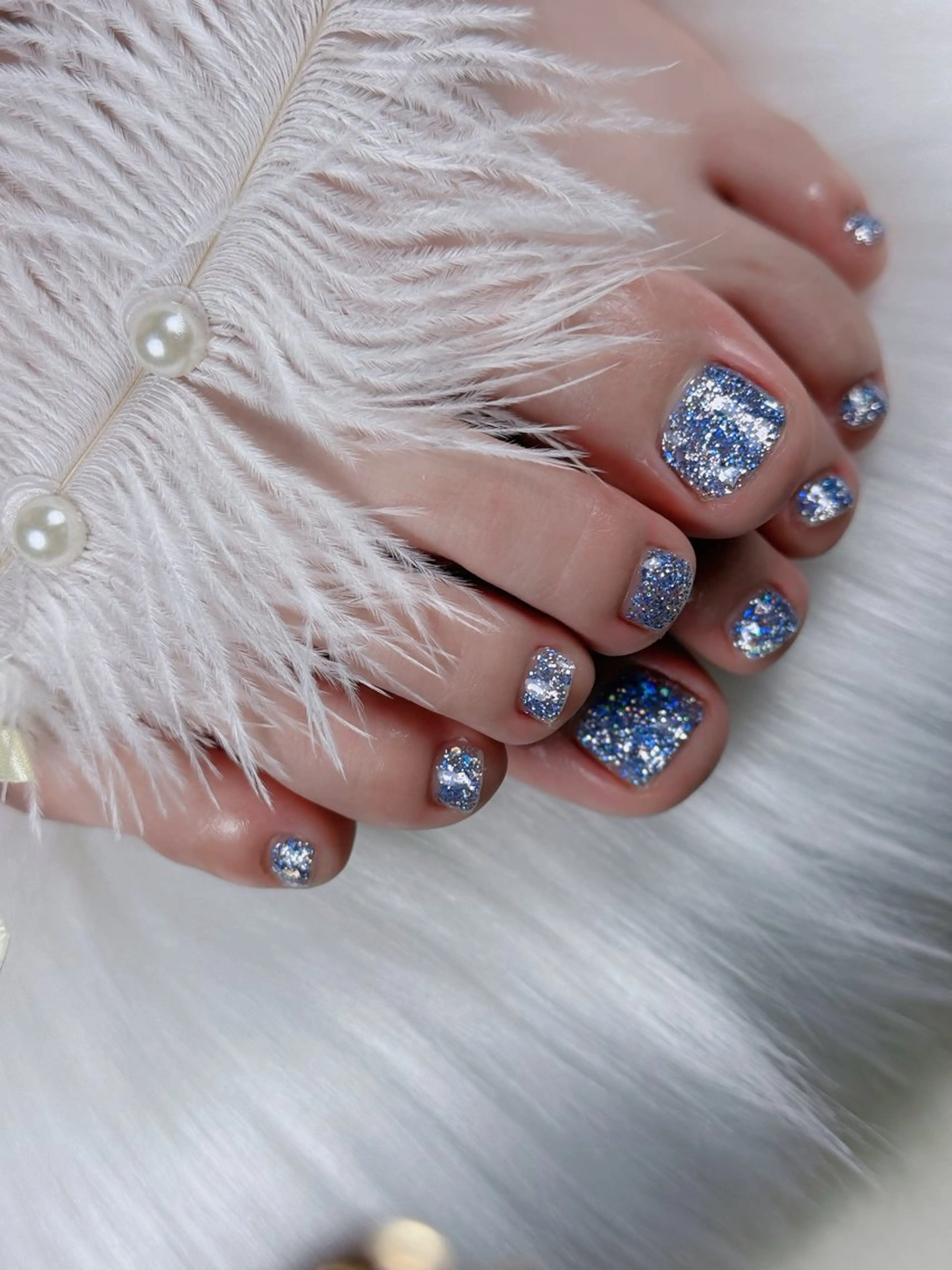 ネイル オーロラネイル チークネイル フットネイル フレンチネイル 韓国ネイル フットネイル Lumi Nailのネイルデザイン