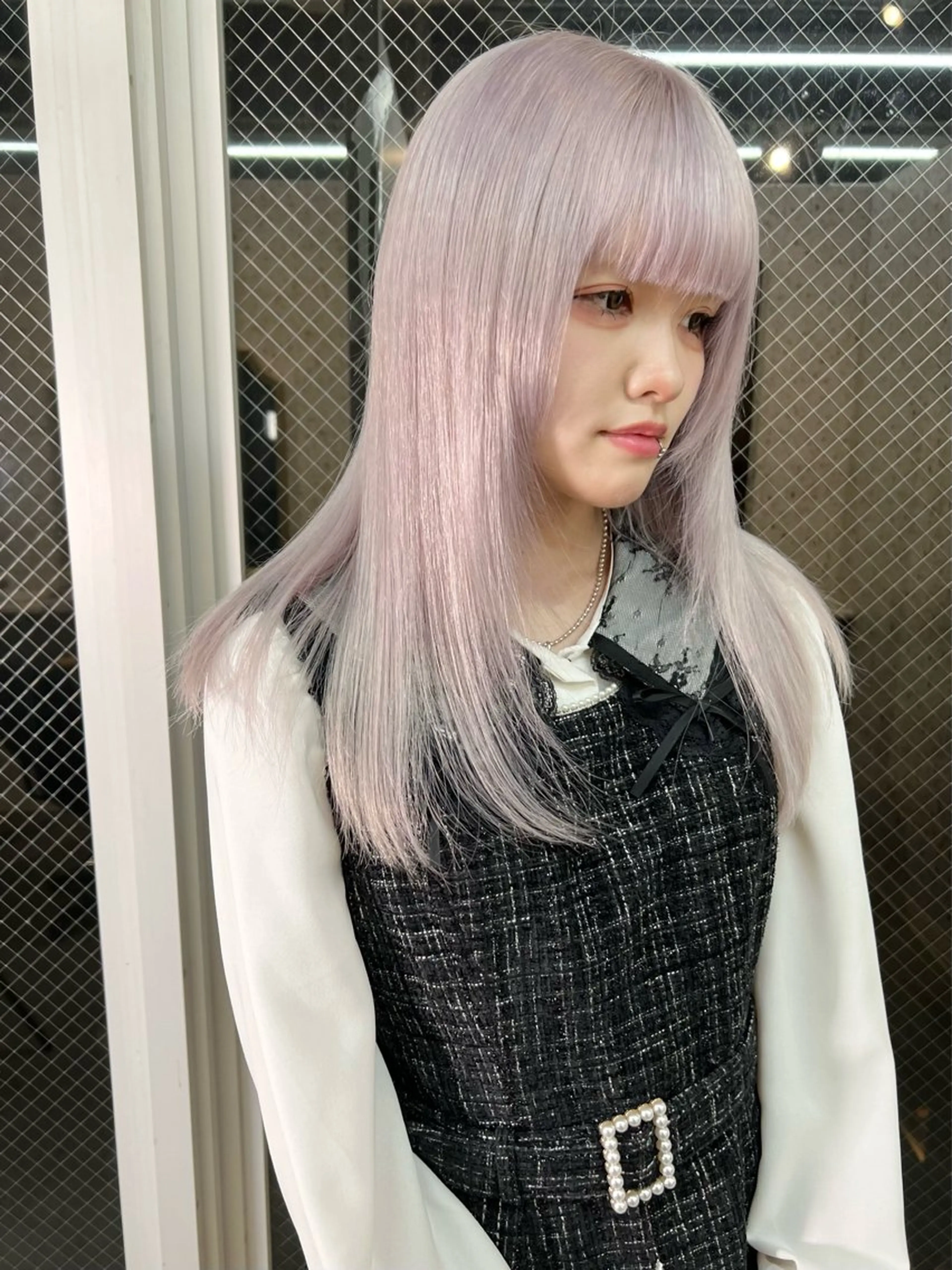 セミロング カラー ヘアアレンジ セミロングパーマ ブリーチ ケアブリーチ ダブルカラー ハイライトカラー ヘアカラー トリートメント lani 天神大名/ブリーチのヘアスタイル