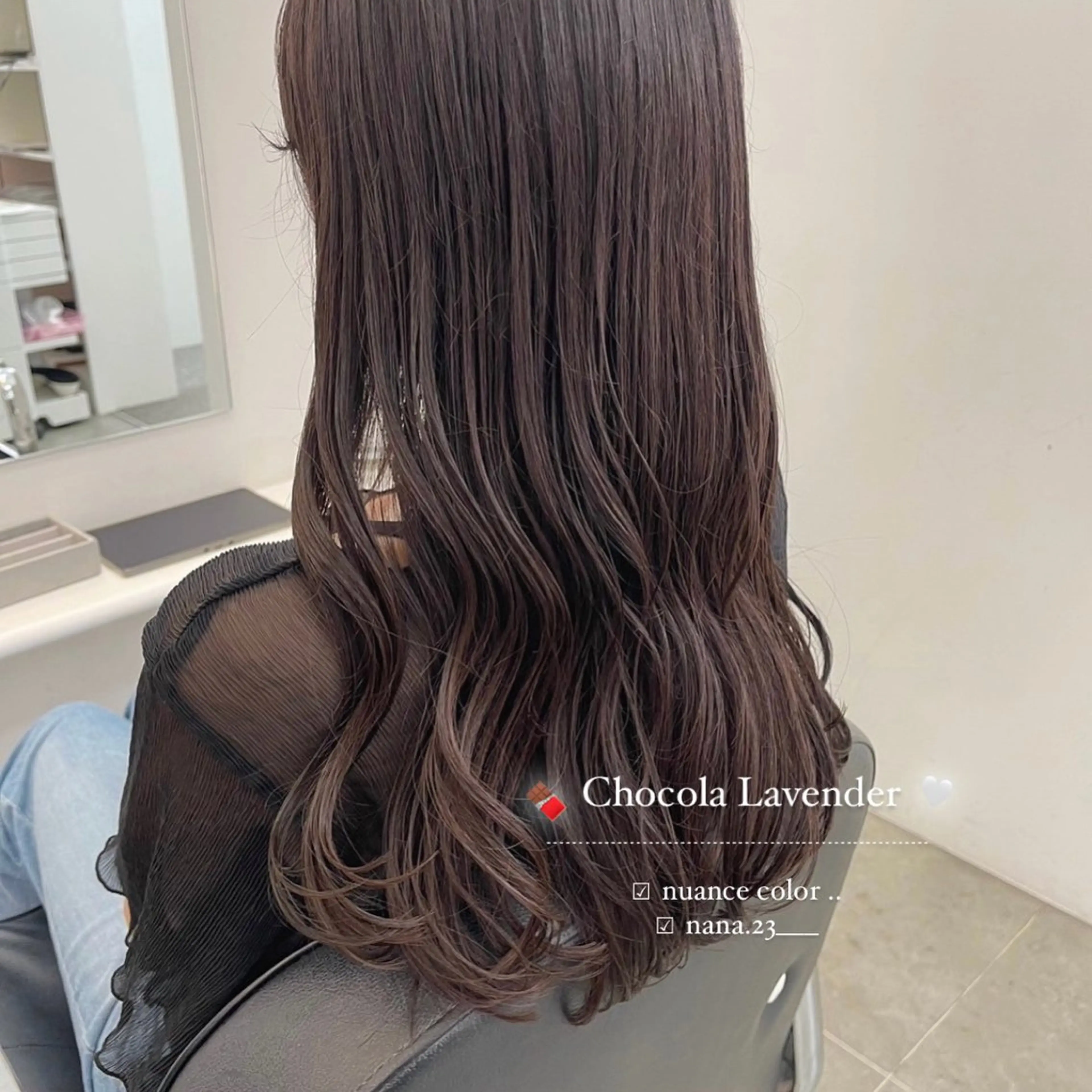 カラー ブラウンカラー ラベンダーカラー カット ヘアカラー トリートメント ParveMix￤ 出石 菜々🥂のヘアスタイル