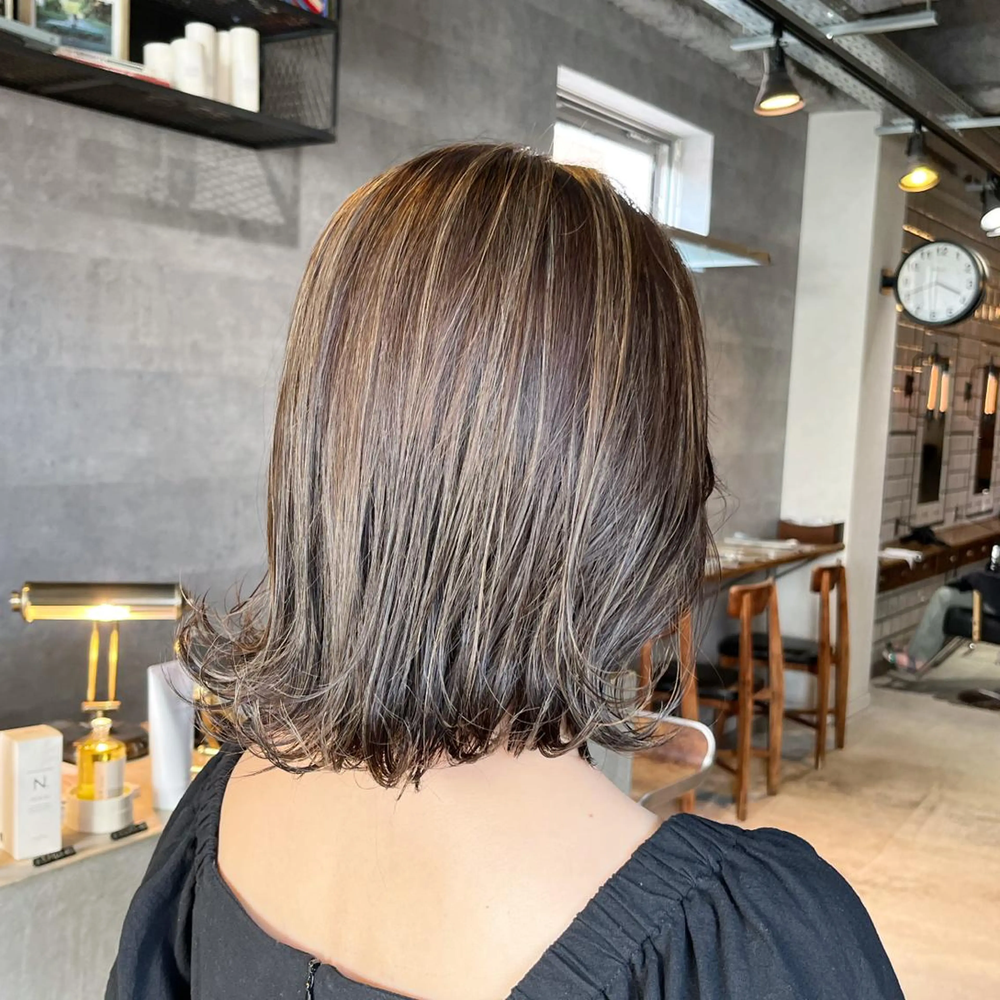 ミディアム ハイライト ヘアカラー トリートメント times salon 栄所属・韓国ヘアスタイリスト Harukaのヘアスタイル
