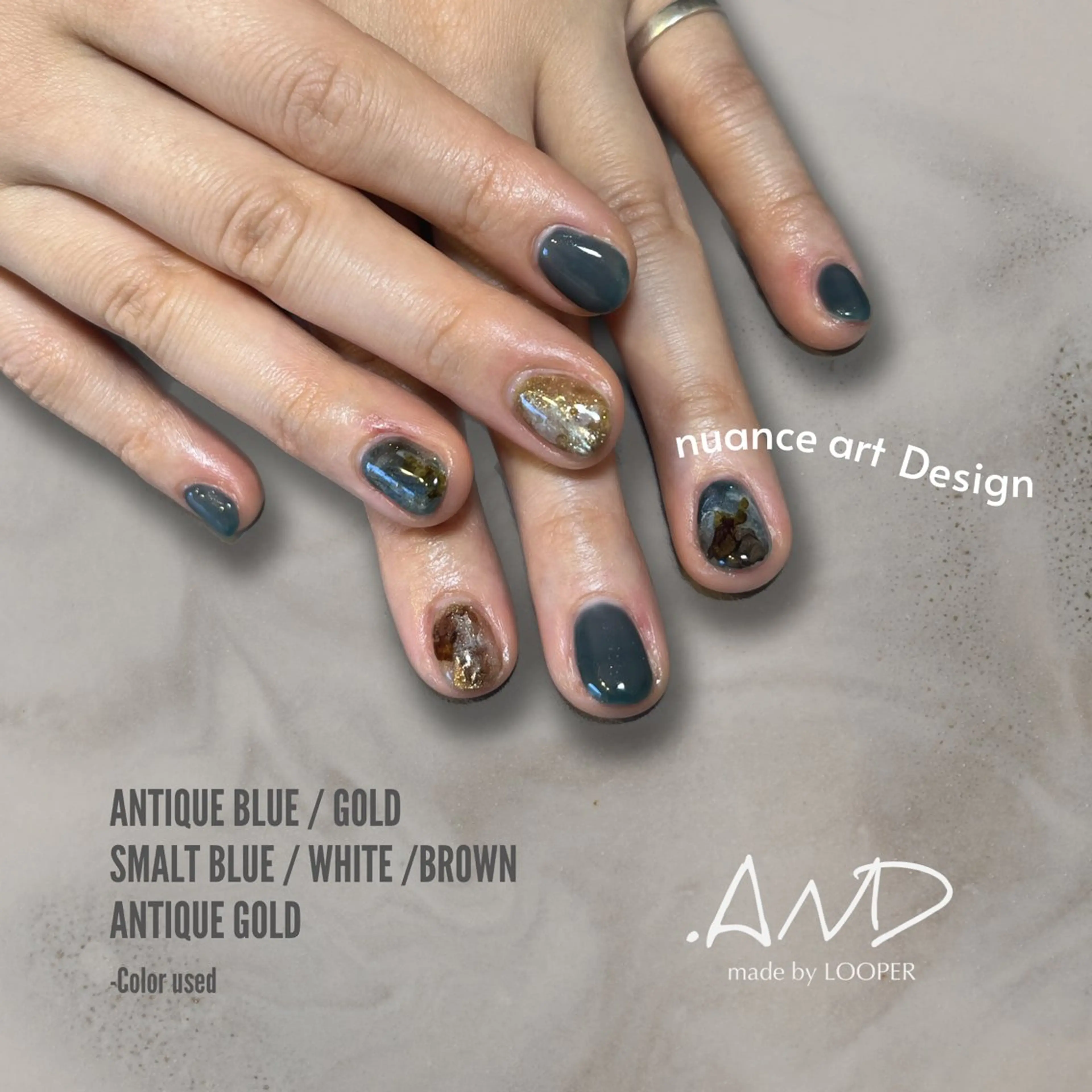 ネイル アートネイル ニュアンスネイル ハンドネイル LOOPER所属・mzh ...のネイルデザイン