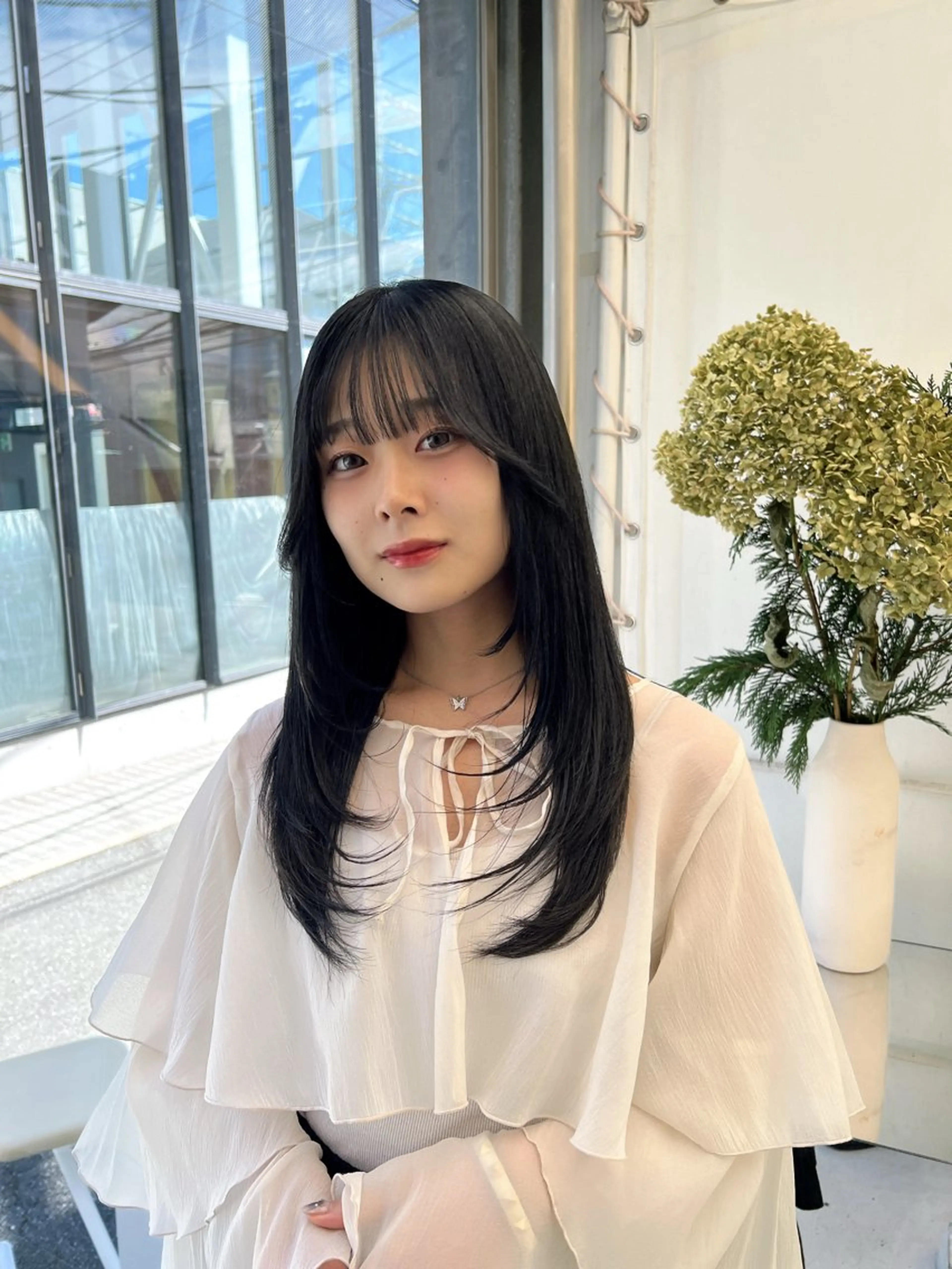 ミディアム カラー 黒髪 ブリーチ 透明感カラー ブリーチなしカラー 卒業式のヘアスタイル カット ヘアカラー トリートメント 原宿/美髪カラー 🫧TAISEIのヘアスタイル