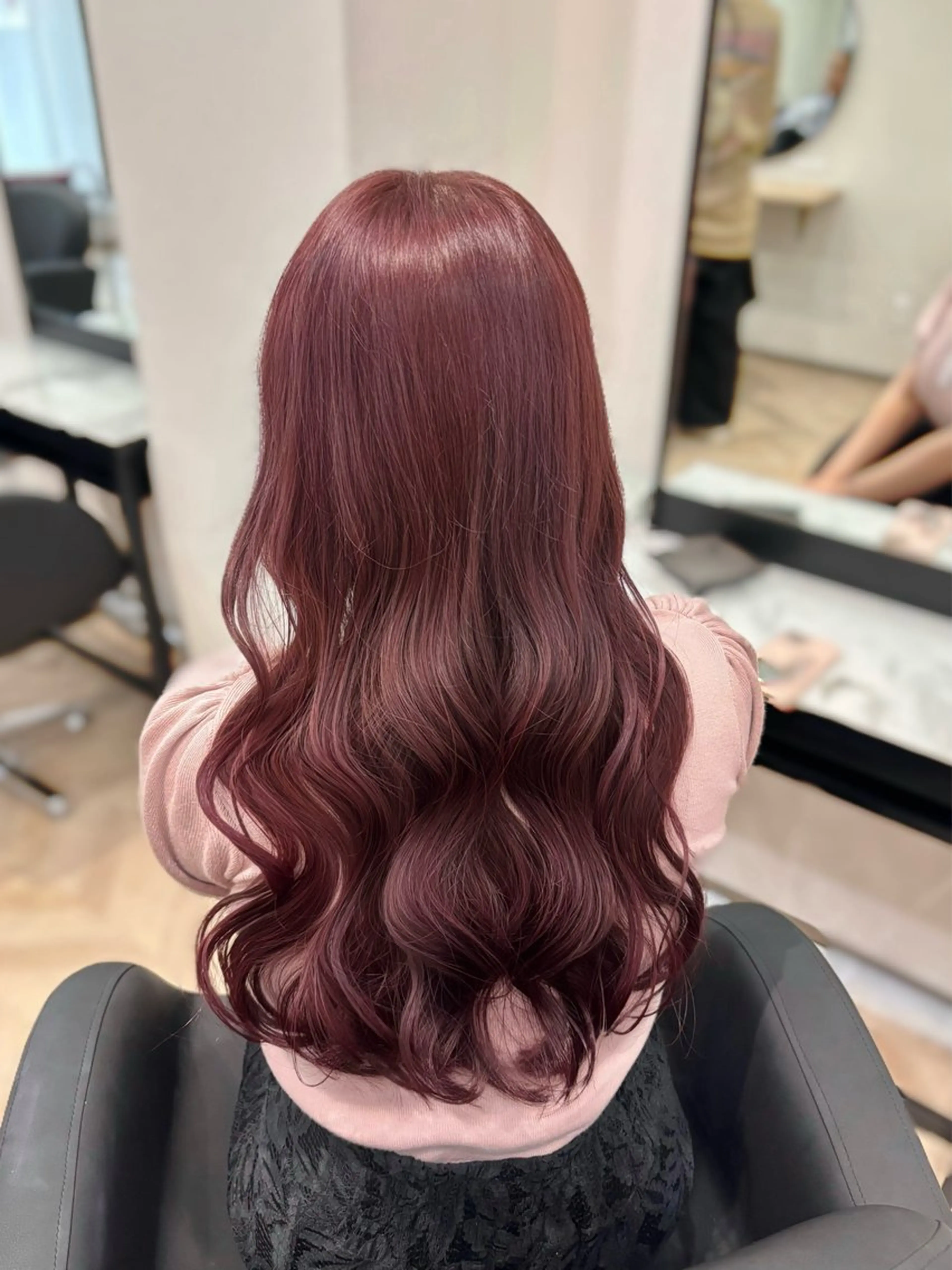 ロング カラー ラベンダーカラー ピンクカラー ピンクラベンダー ヘアカラー 𝒎𝒐𝒆🩰 名駅/ヘアメ/韓国風のヘアスタイル