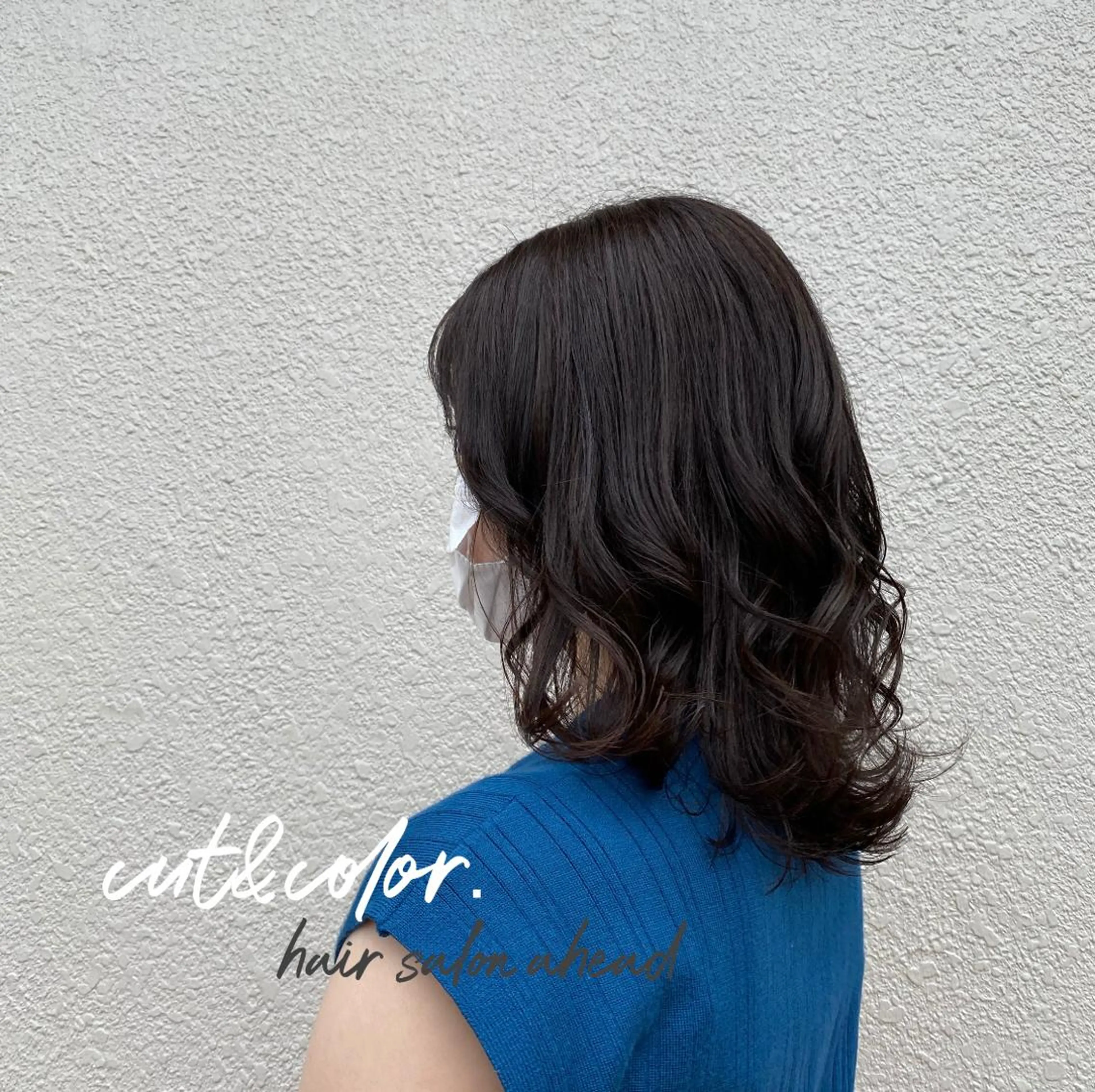 ミディアム 顔周りカット レイヤーカット 🪻花屋併設🪻秀島 有紀のヘアスタイル