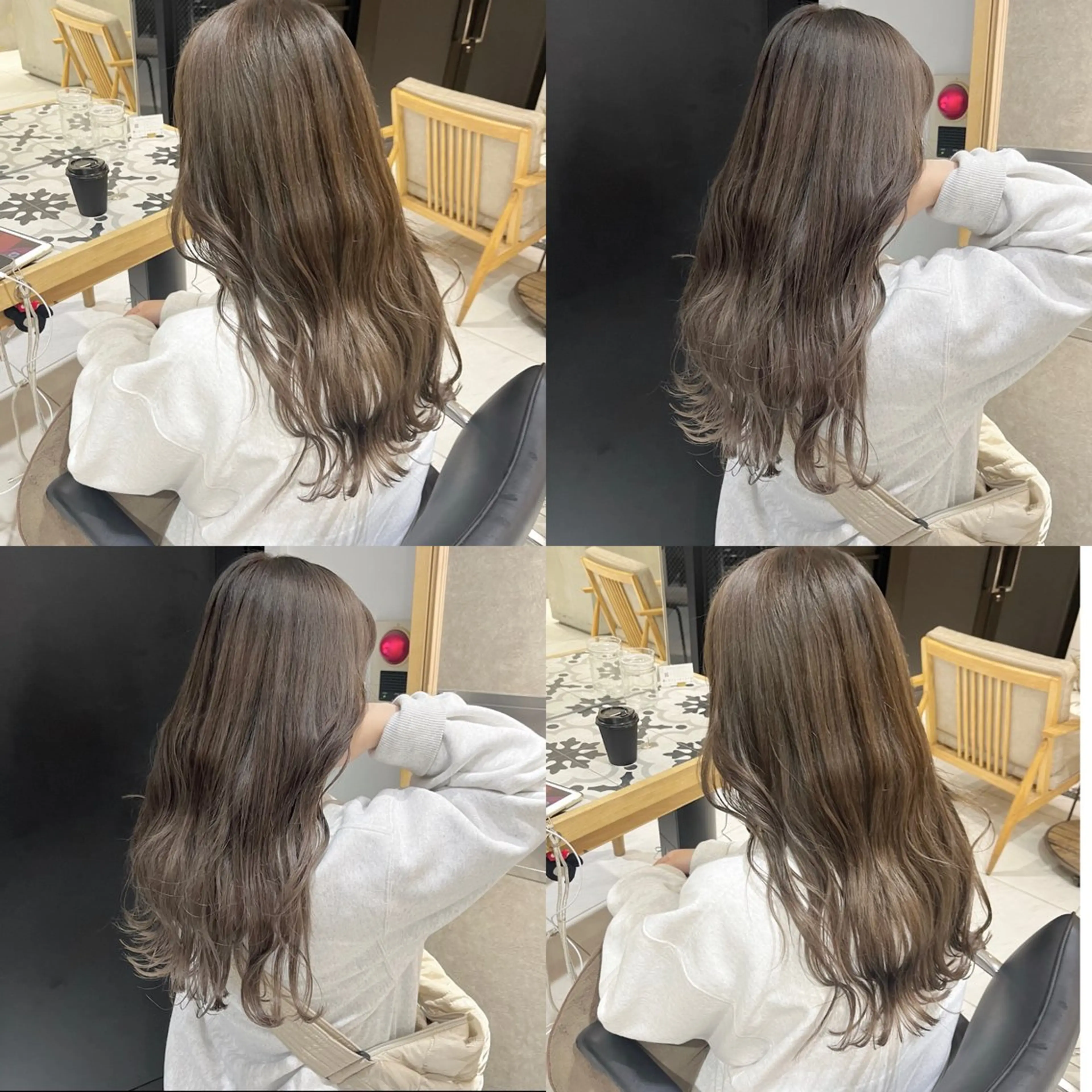 カラー ナミ🩶暗髪/暖色 ❤️/透明感/縮毛のヘアスタイル