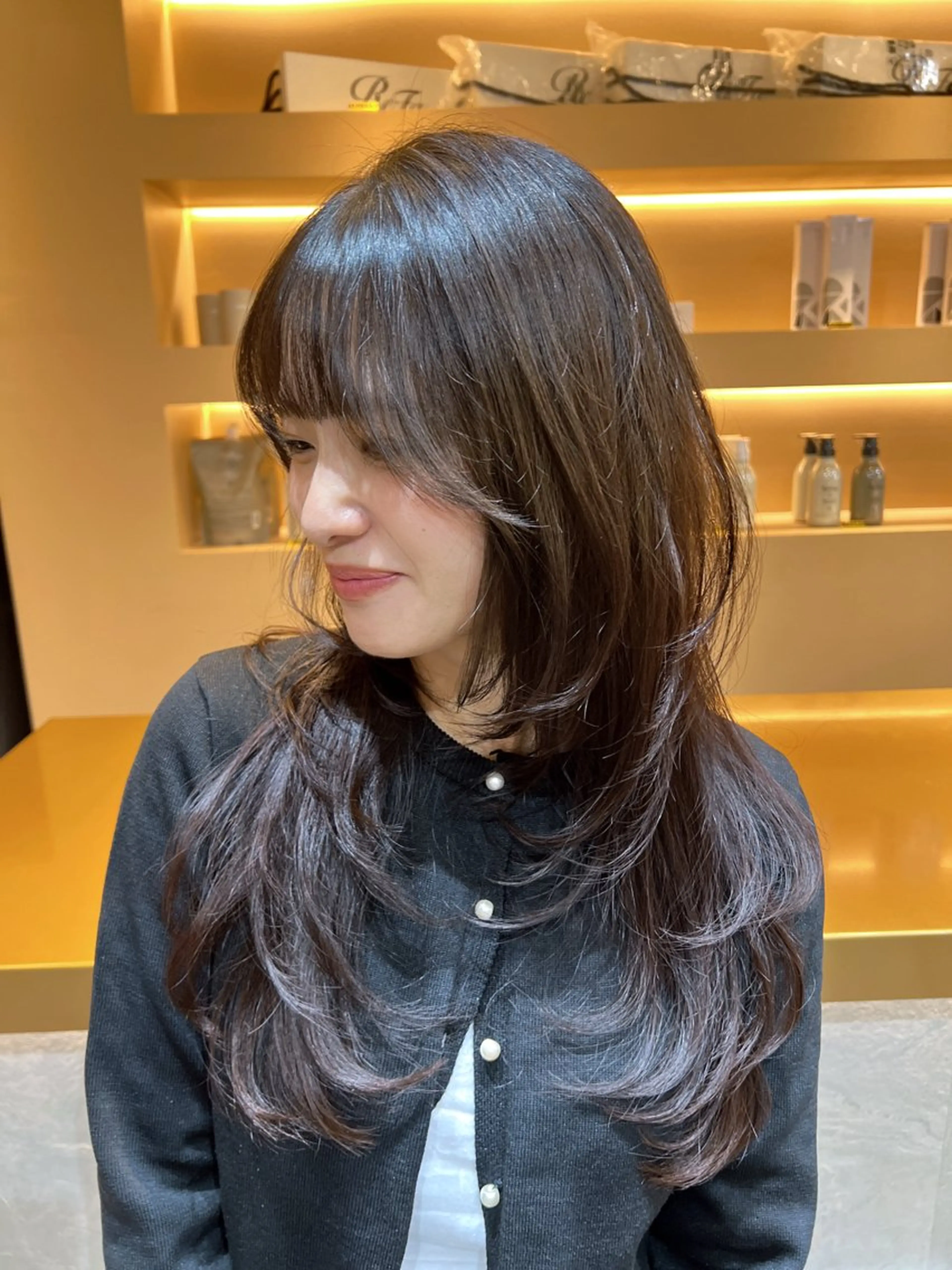 ミディアム カラー パーマ ヘアアレンジ メンズ 🏆ハッシュカット× 髪質改善🏆カイトのヘアスタイル