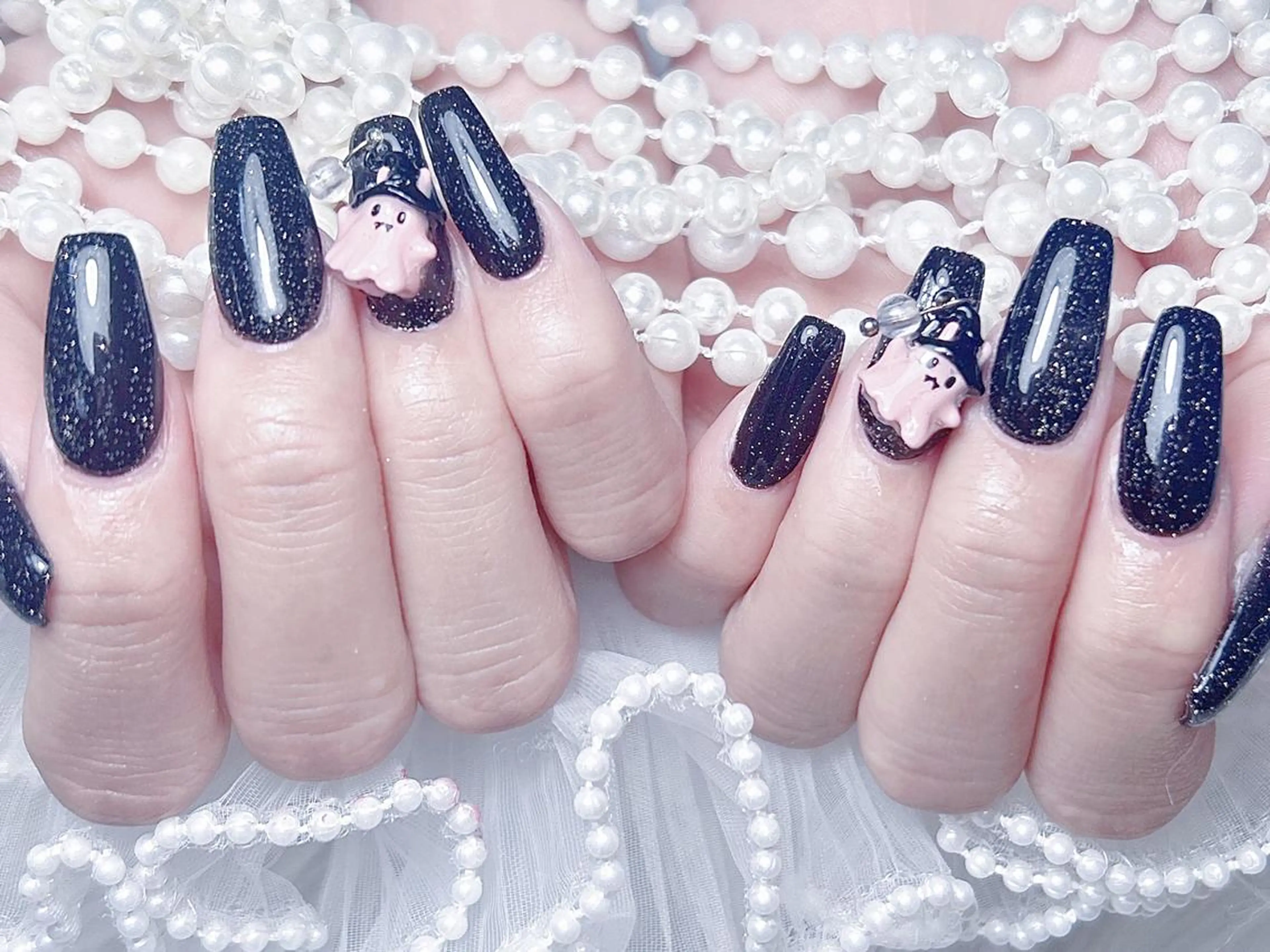 ネイル 長さ出し キラキラネイル 韓国ネイル マグネットネイル マットネイル 🍒Sakurako 🍒のネイルデザイン