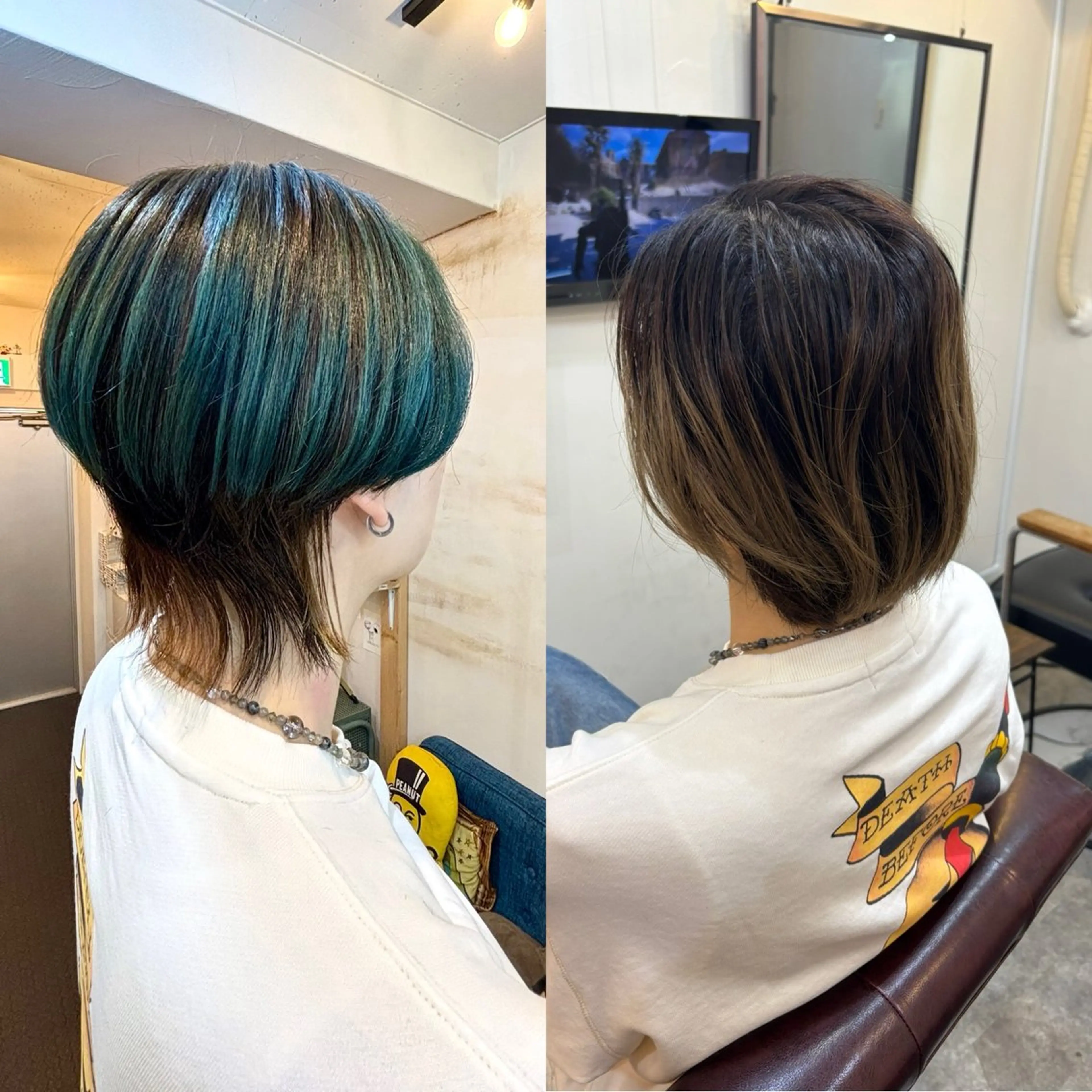 ショート カラー ブリーチ ダブルカラー ハイライトカラー ハイライト カット ヘアカラー トリートメント SUN GLOW サングロウ所属・水素トリートメント/ 髪質改善/ナカノメのヘアスタイル