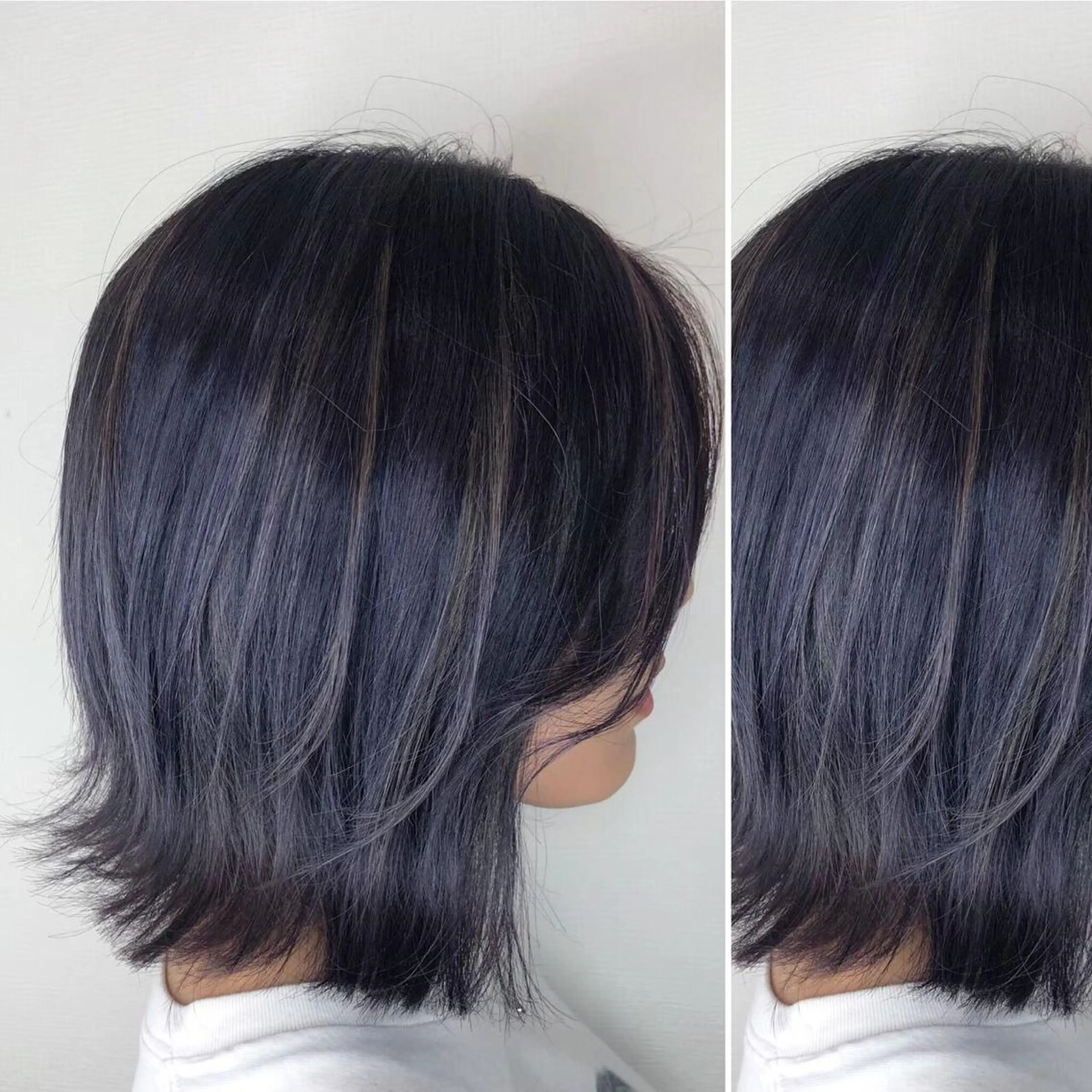 ミディアム カラー JuNブリーチに 縮毛矯正するプロのヘアスタイル