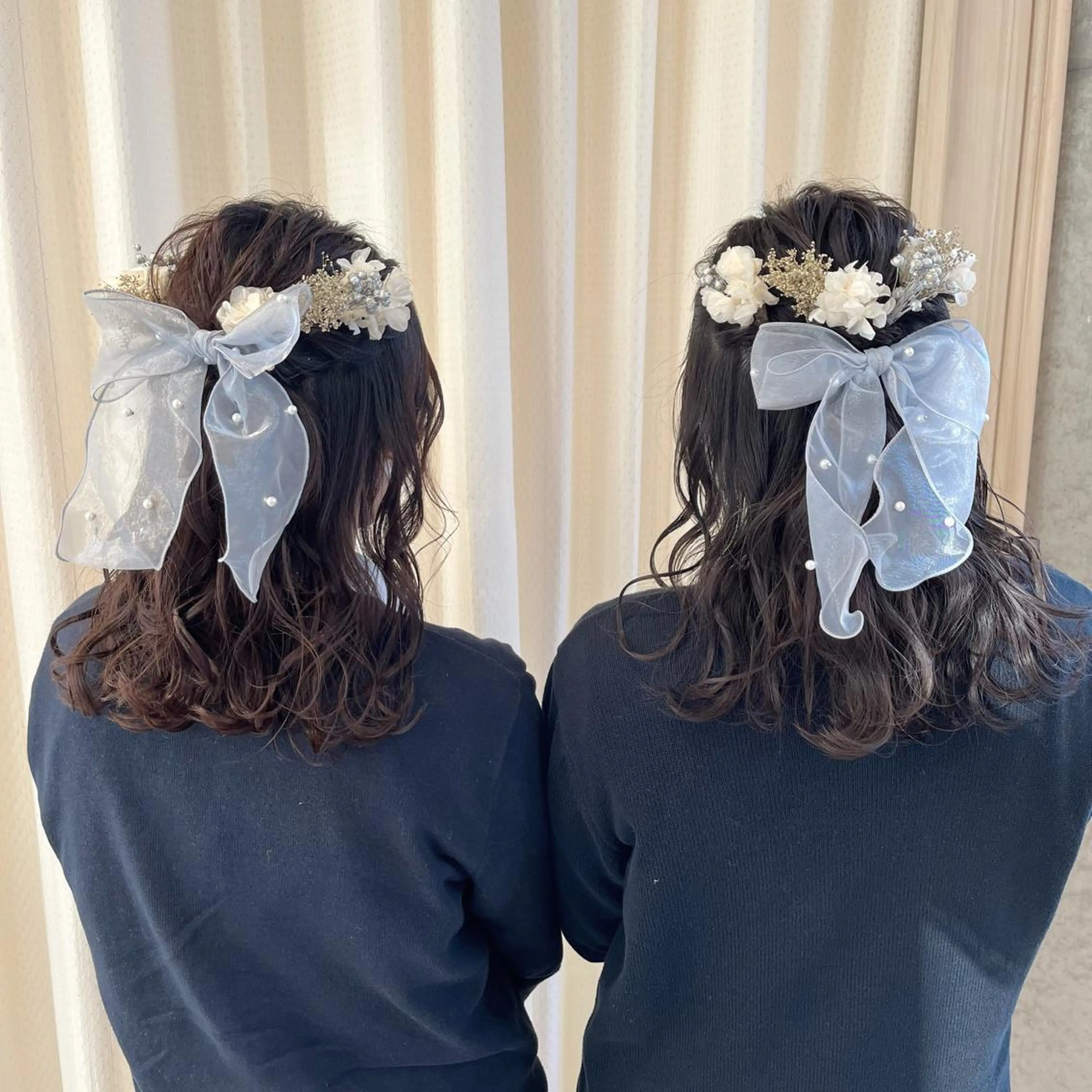 ミディアム ヘアアレンジ ハーフアップ サソウ ユリエ🥥のヘアスタイル