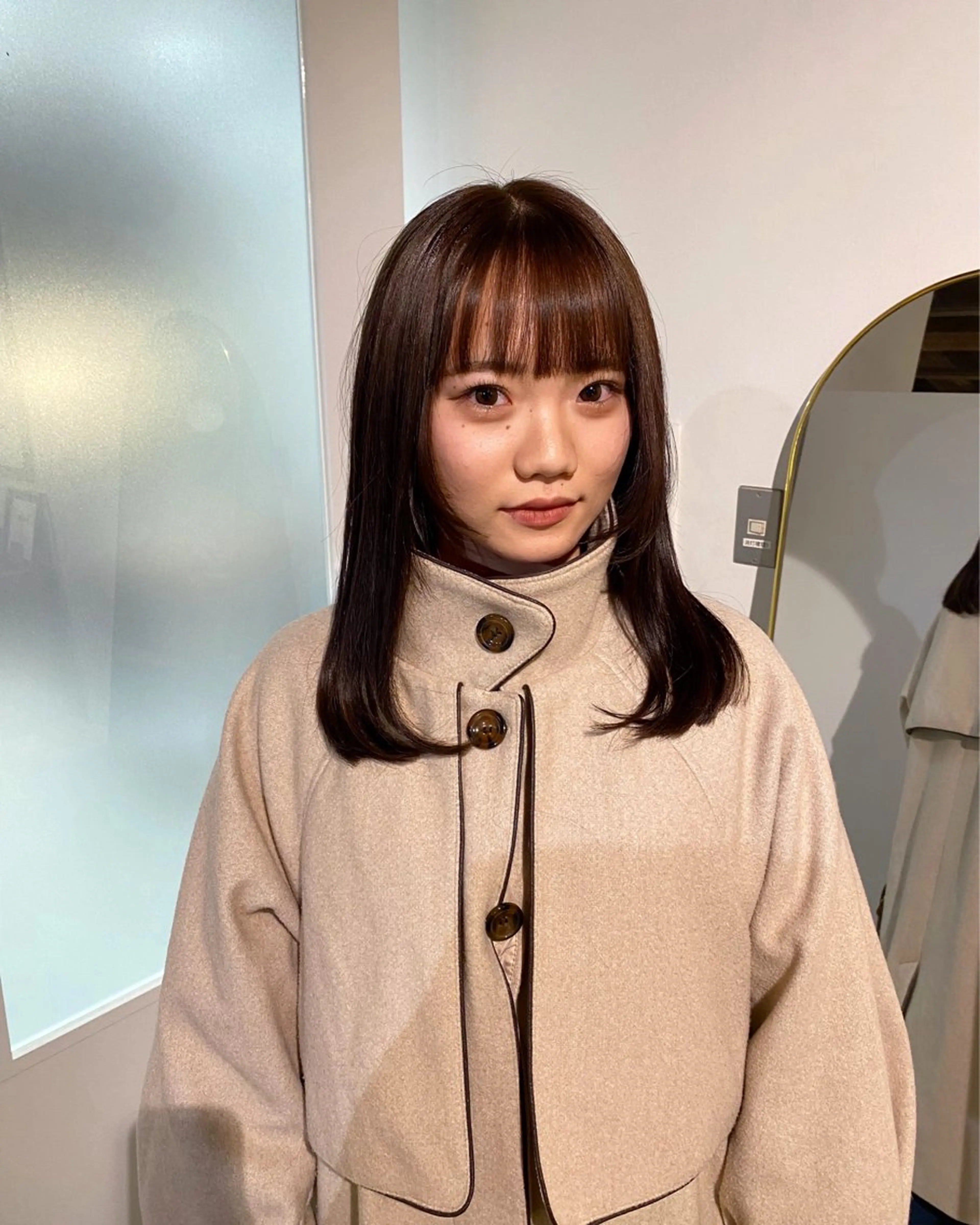 ロング カラー ブラウンカラー ナチュラルブラウン 永縄 結花のヘアスタイル