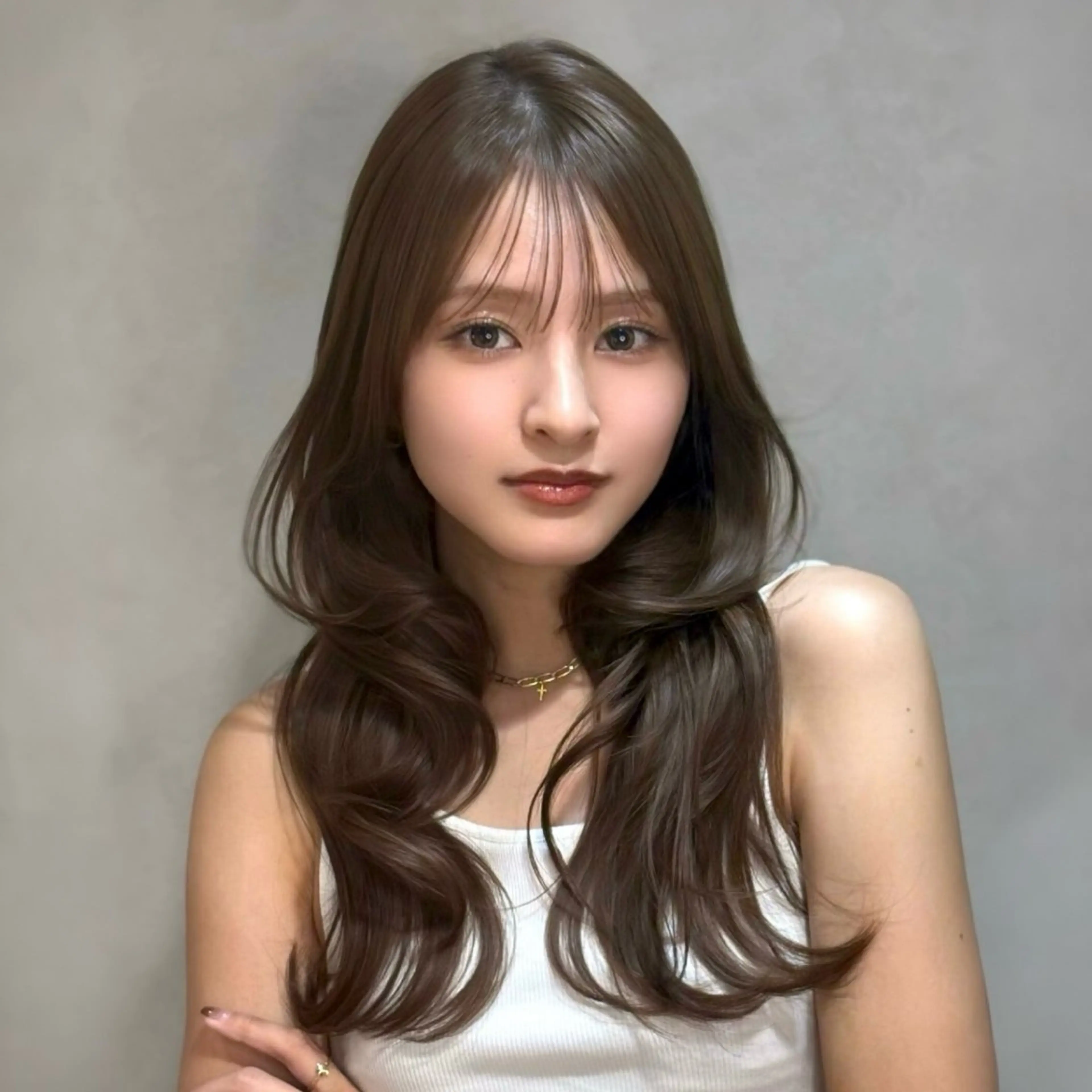ロング カラー カット ヘアカラー トリートメント 銀座/韓国レイヤー髪 質改善/RYUのヘアスタイル