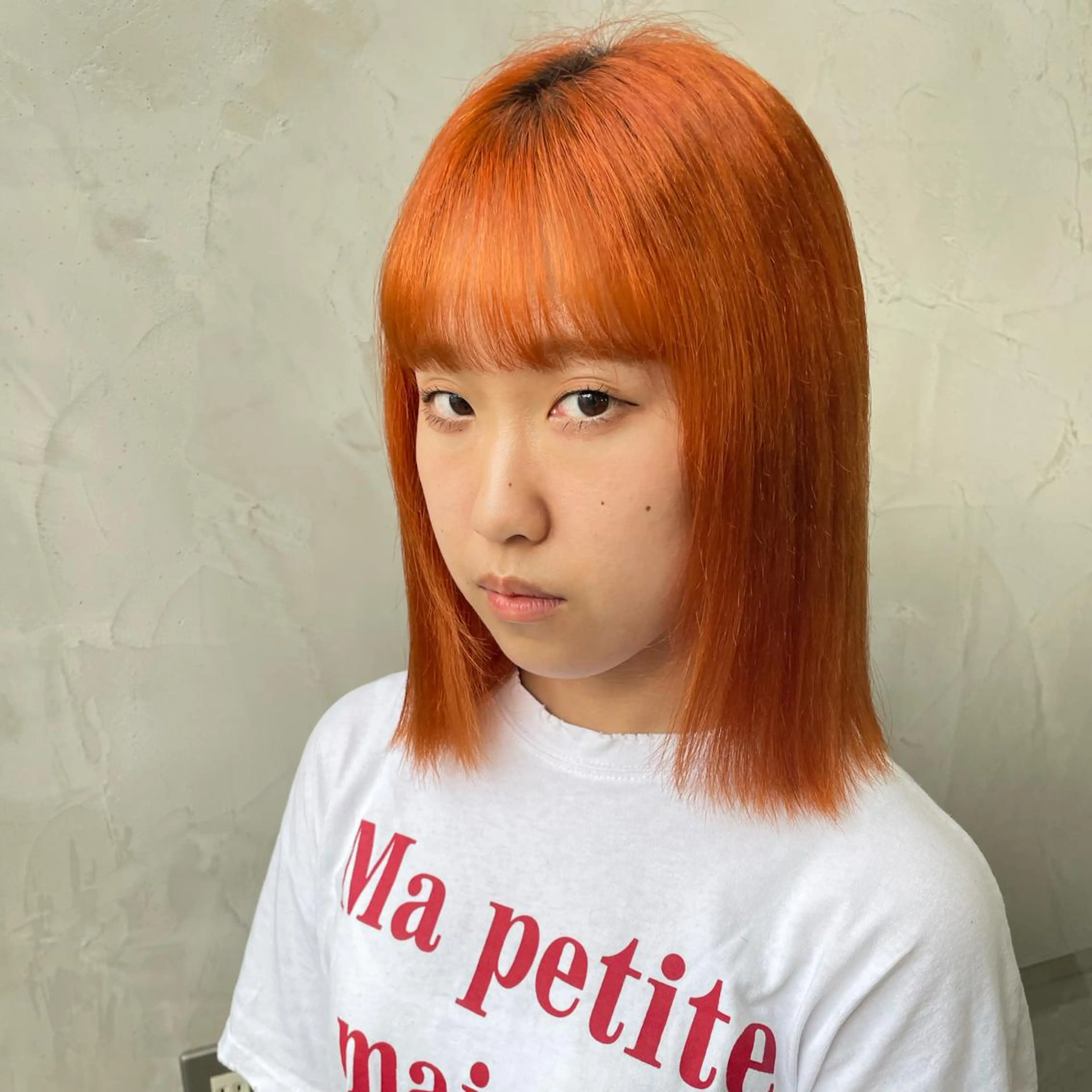 カラー オレンジ fudge所属・MaisonHALU 松浦光咲のヘアスタイル