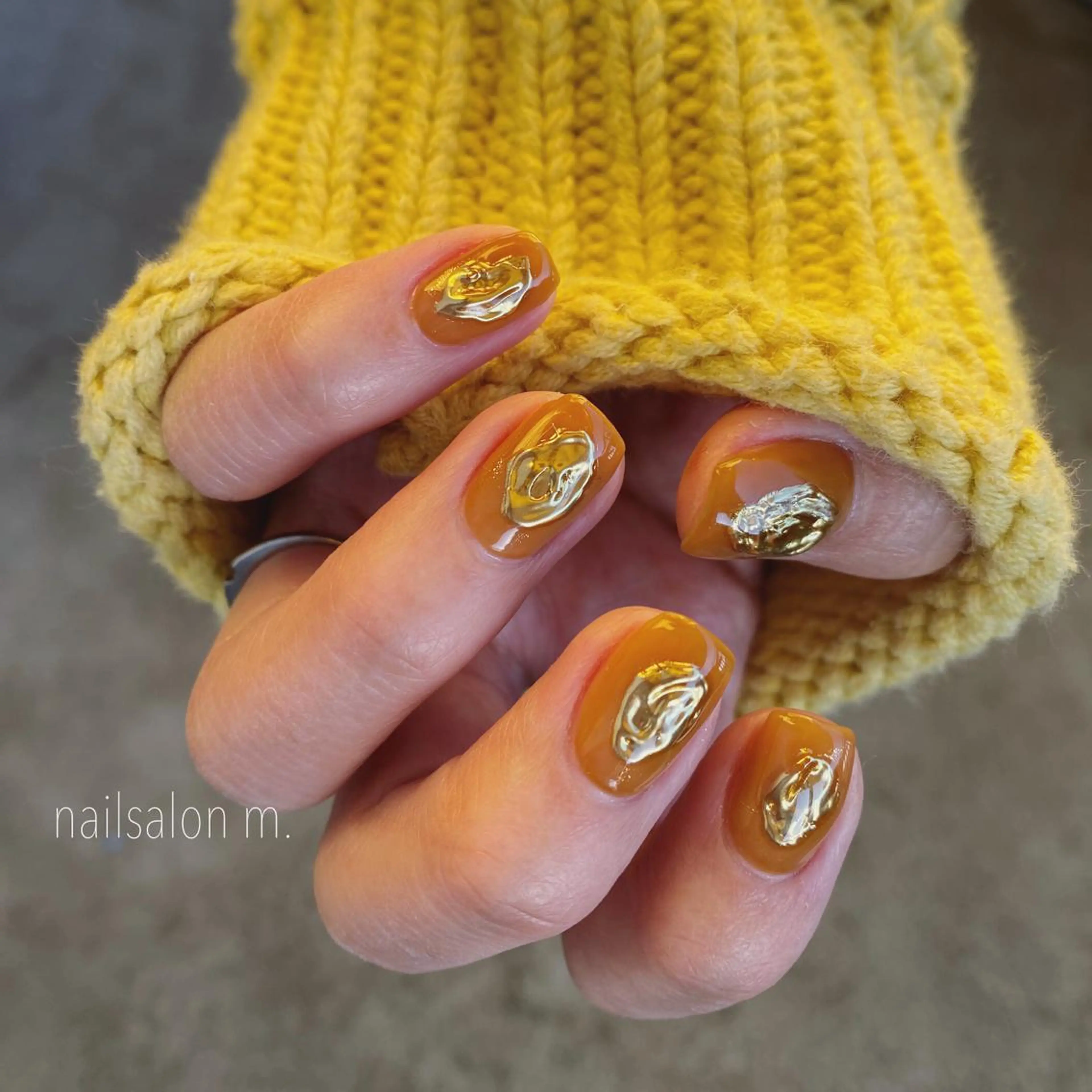 ネイル ミラーネイル ニュアンスネイル 春ネイル nailsalon    m.所属・m. mayaのネイルデザイン