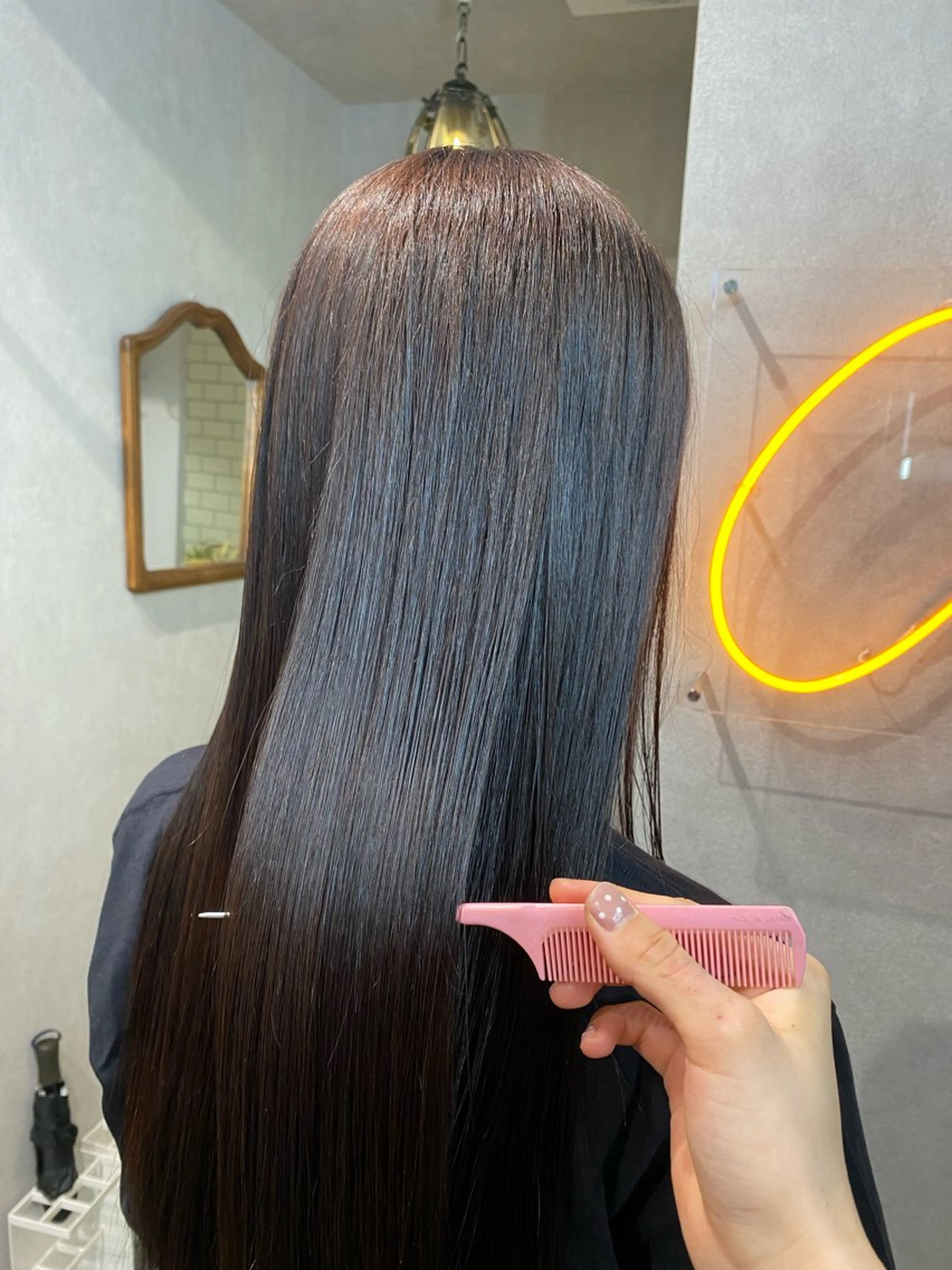 ロング カラー ヘアカラー 透明感カラー💖 耳ツボ💎まりなのヘアスタイル