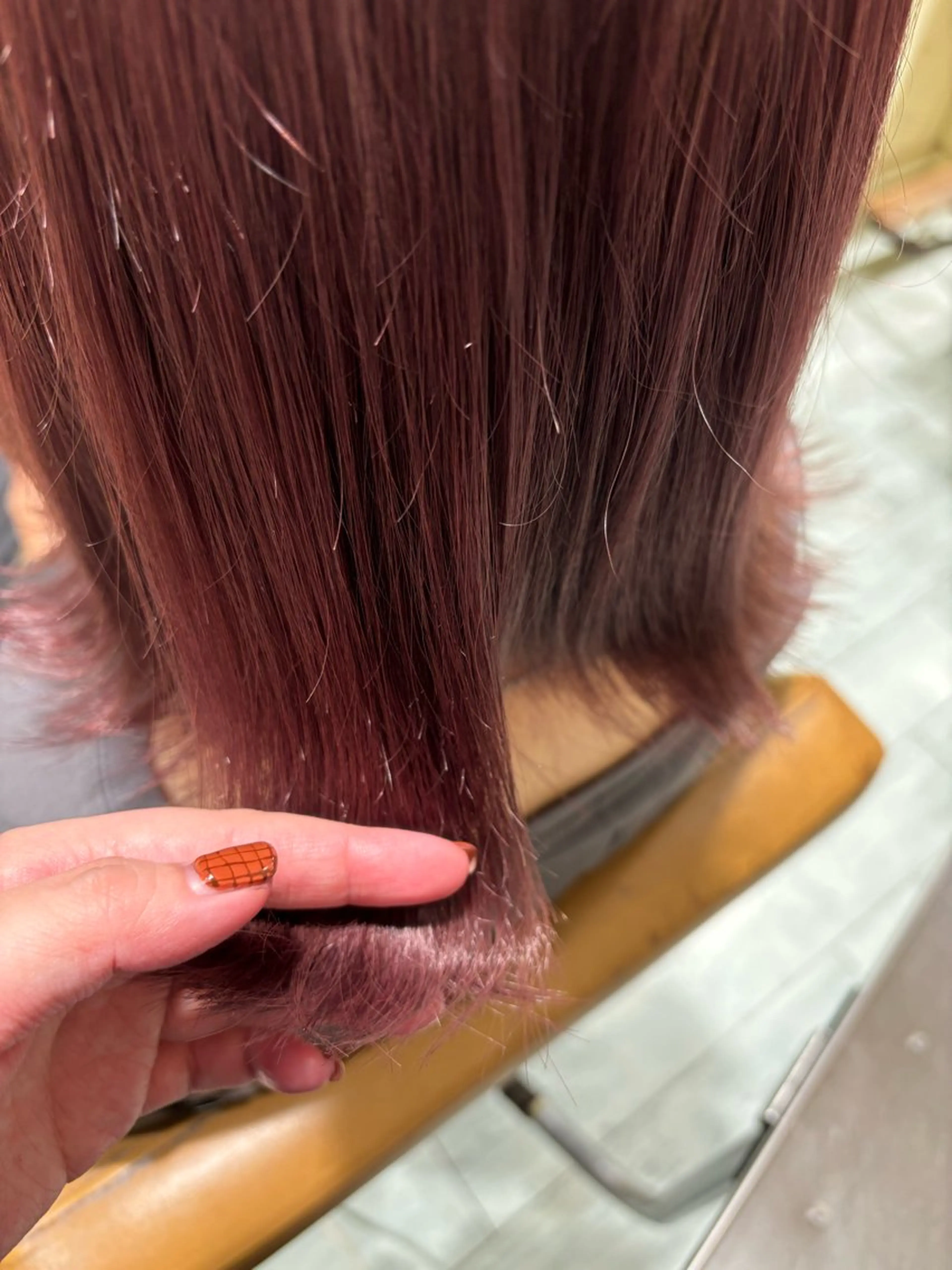 カラー ピンクカラー ヘアカラー ifh本店 塩原安美香のヘアスタイル
